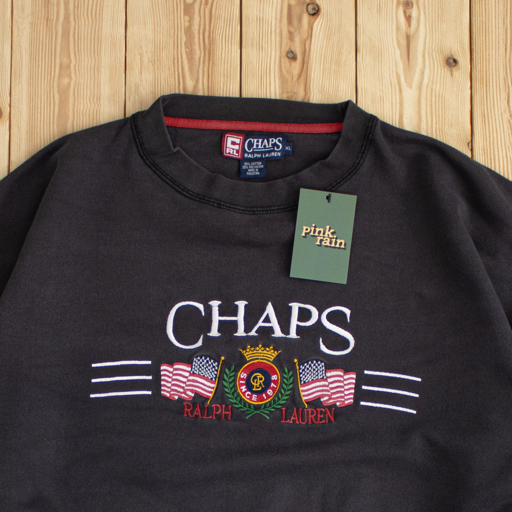(XL) Vintage Chaps Ralph Lauren Embroidered Sweatshirt