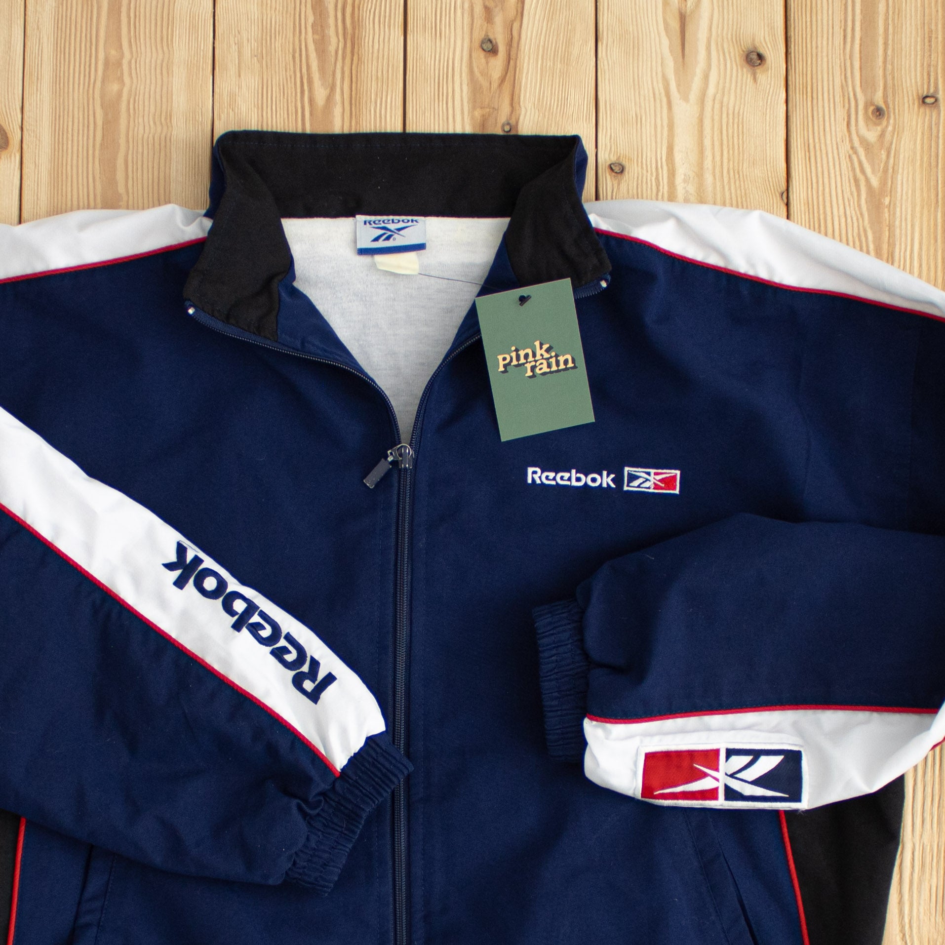 (S/M) Vintage Reebok Embroidered Jacket