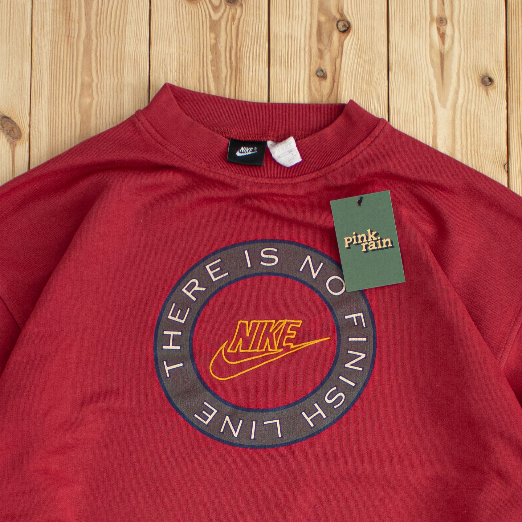 (L) Vintage Nike 'There Is No Finish Line' Embroidered Sweatshirt