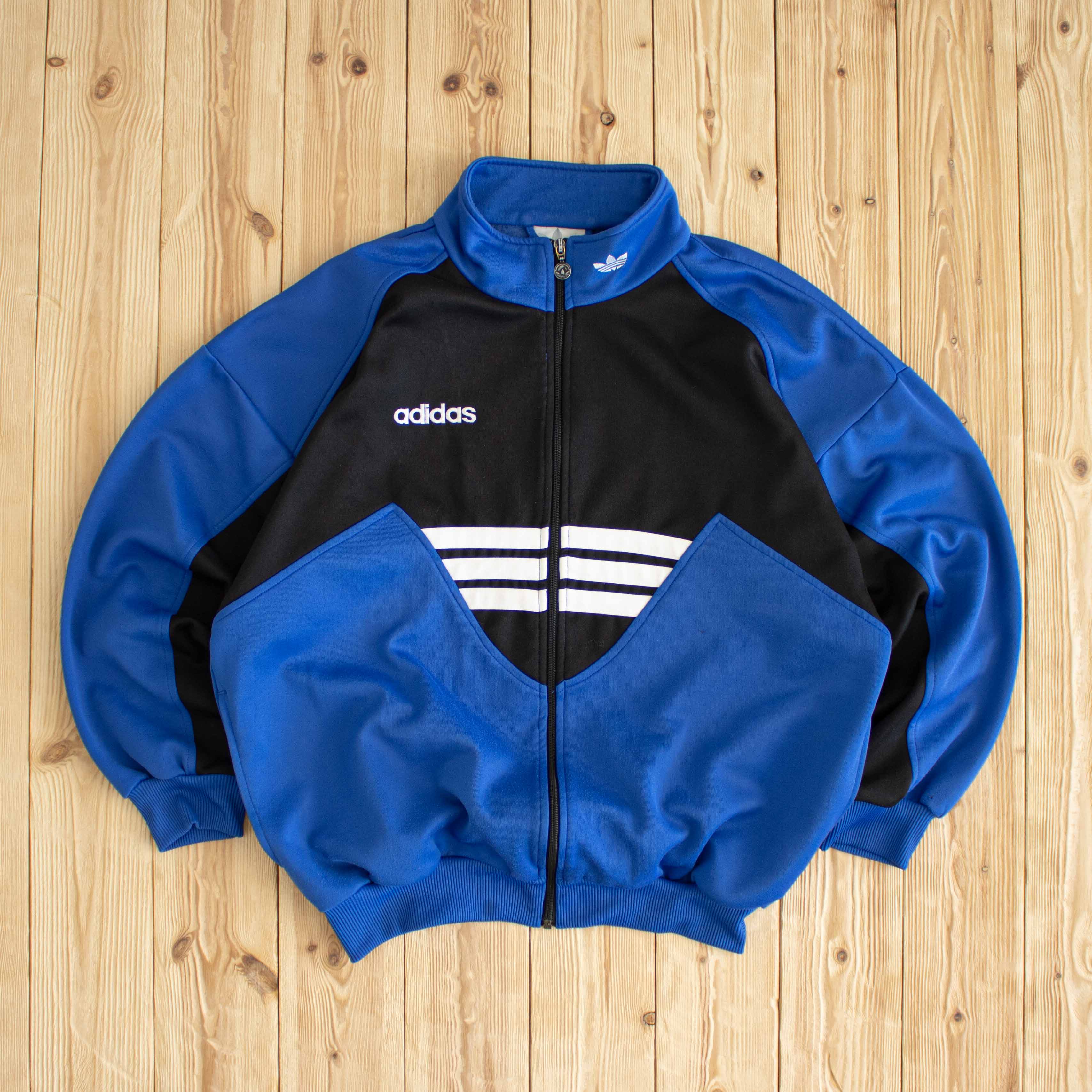 (M) Vintage Adidas Embroidered Full-Zip Sweatshirt