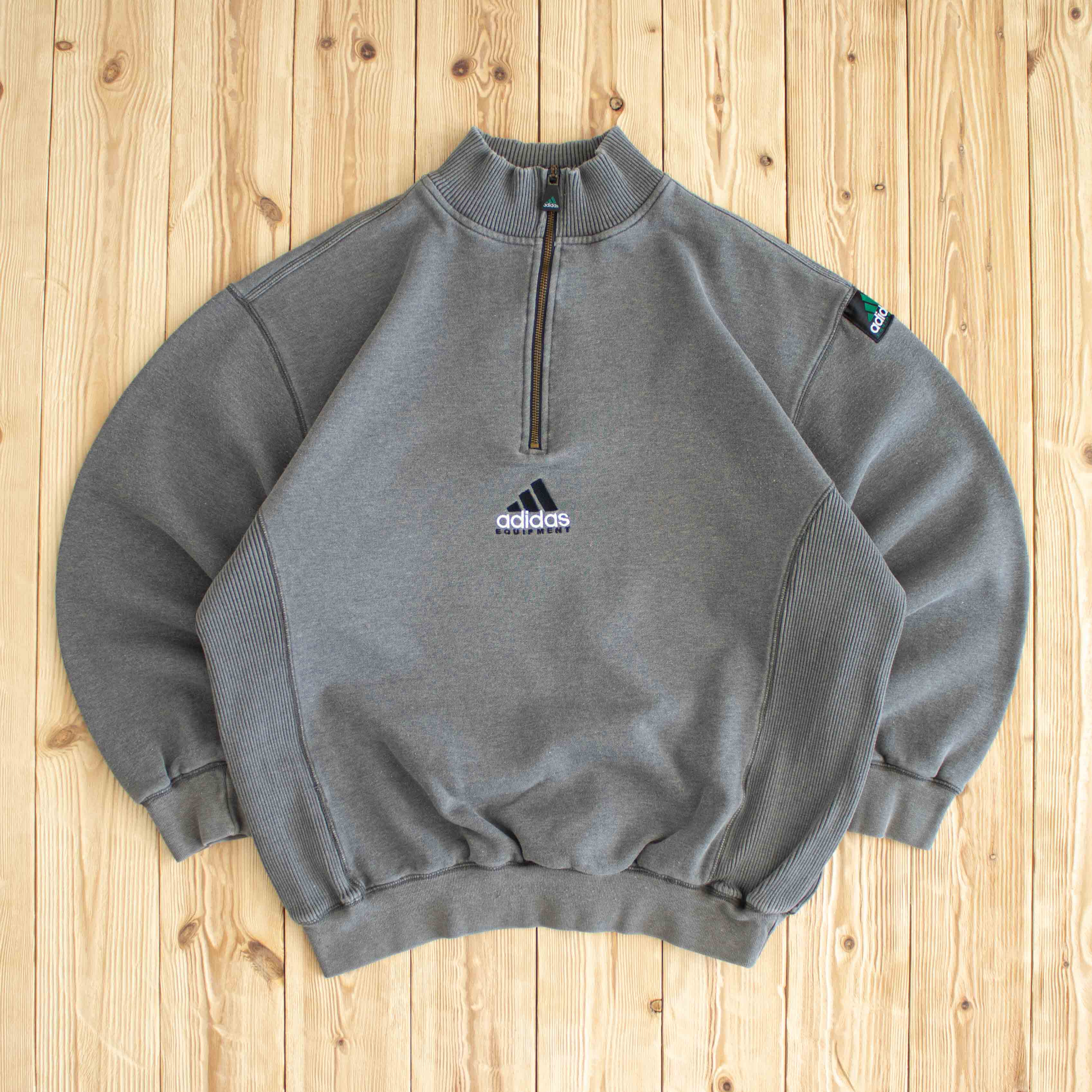 (L) Vintage Adidas Equipment Embroidered Quarter-Zip
