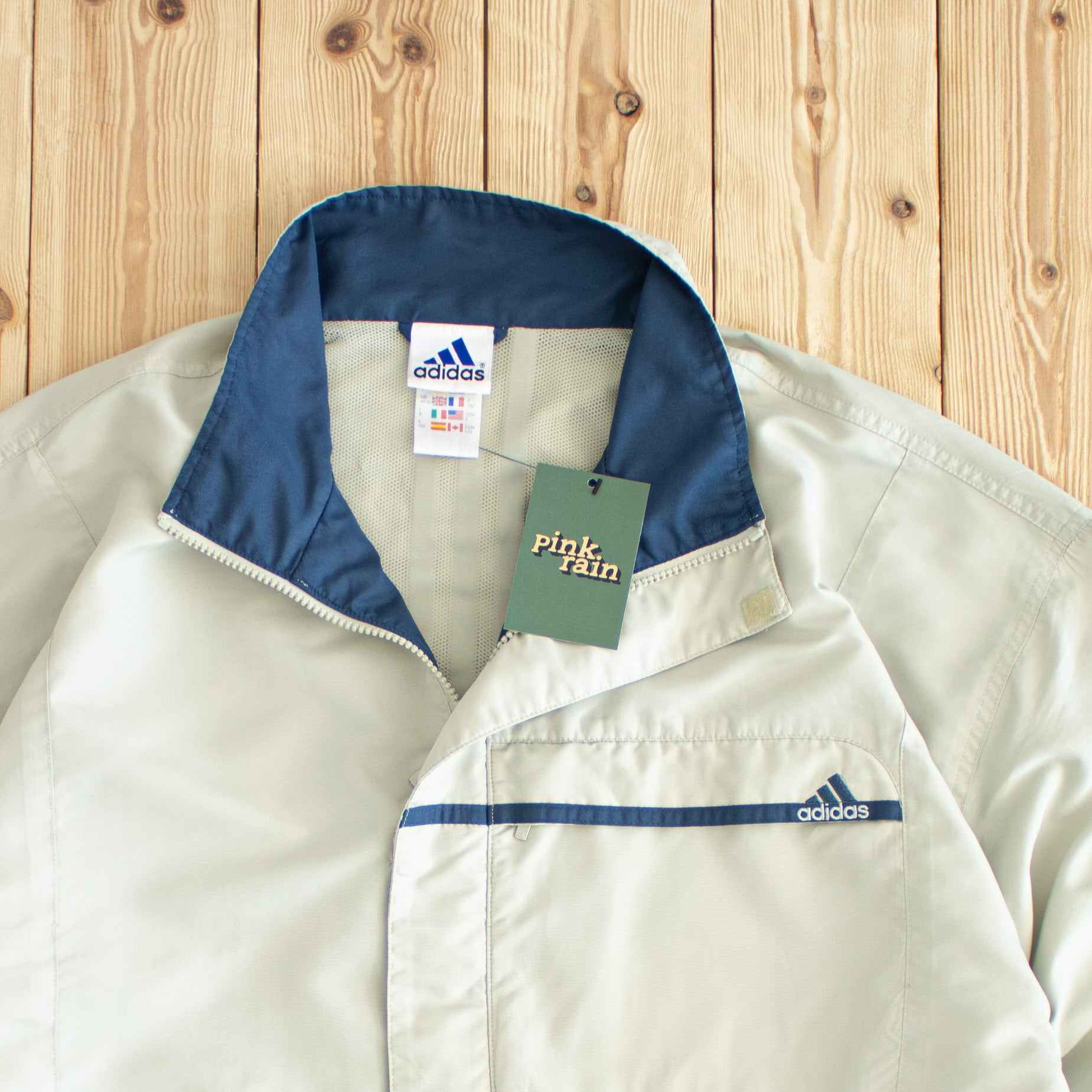 (L/XL) Vintage Adidas Embroidered Jacket