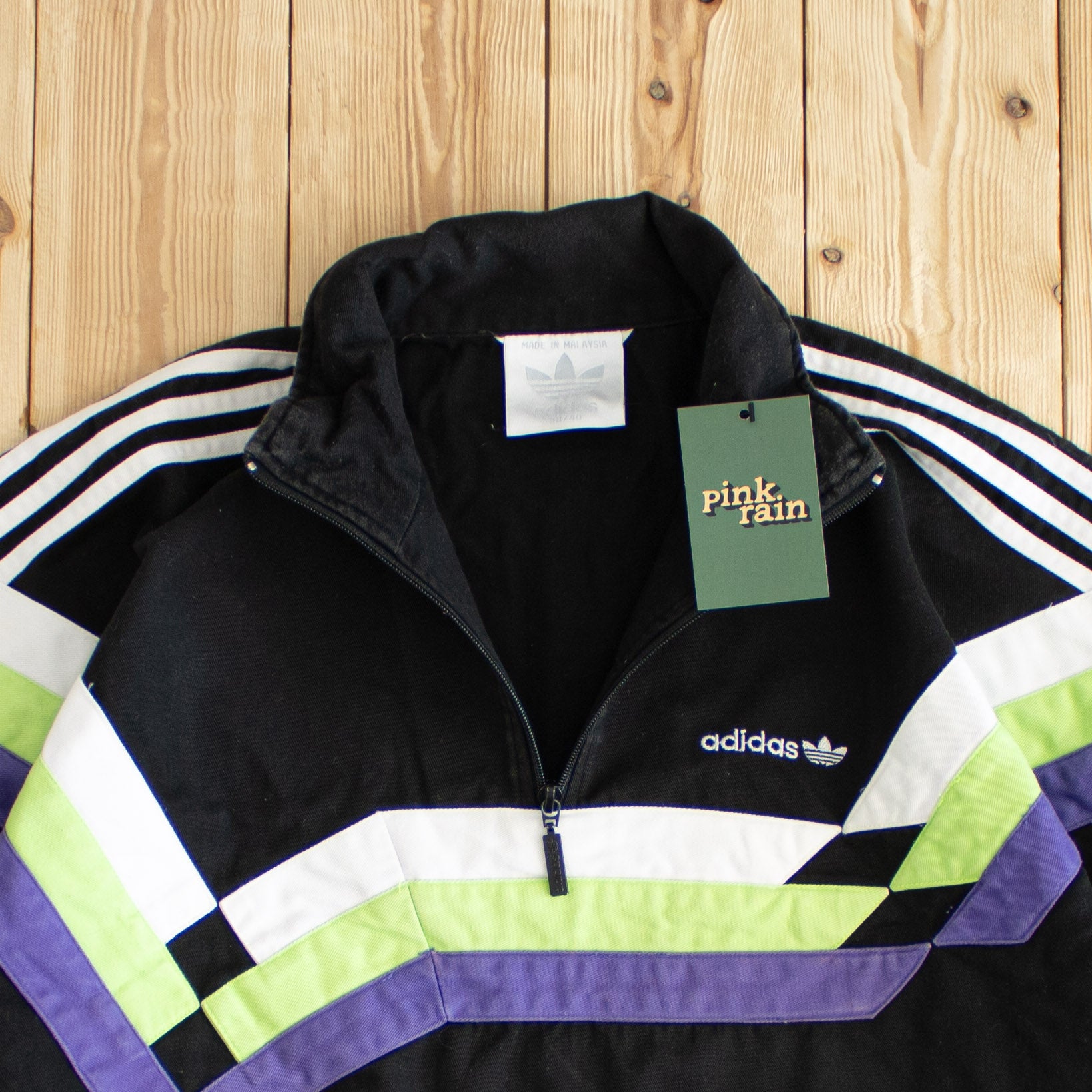 (L) Vintage Adidas Embroidered Quarter-Zip