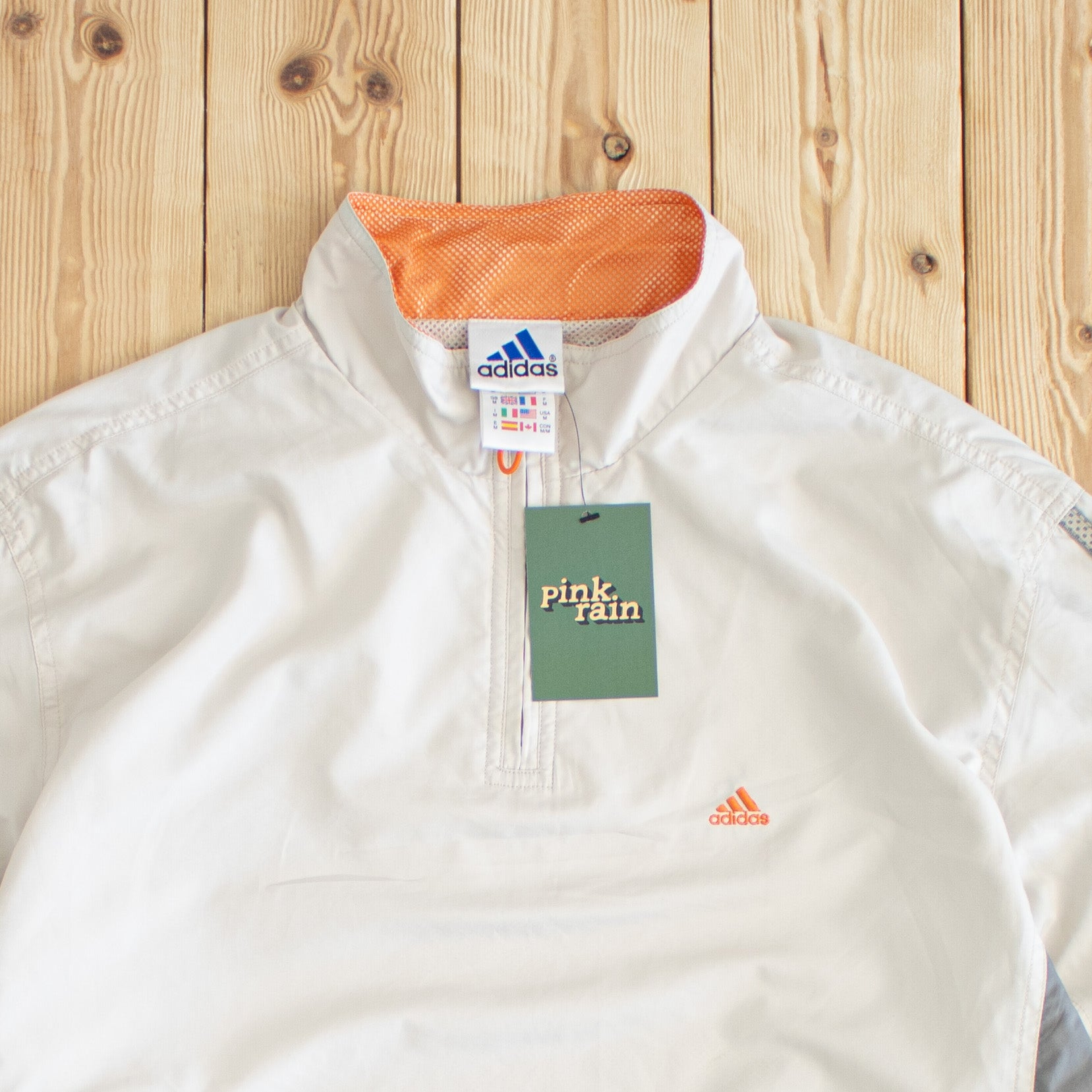 (M) Vintage Adidas Essential Embroidered Quarter-Zip Jacket