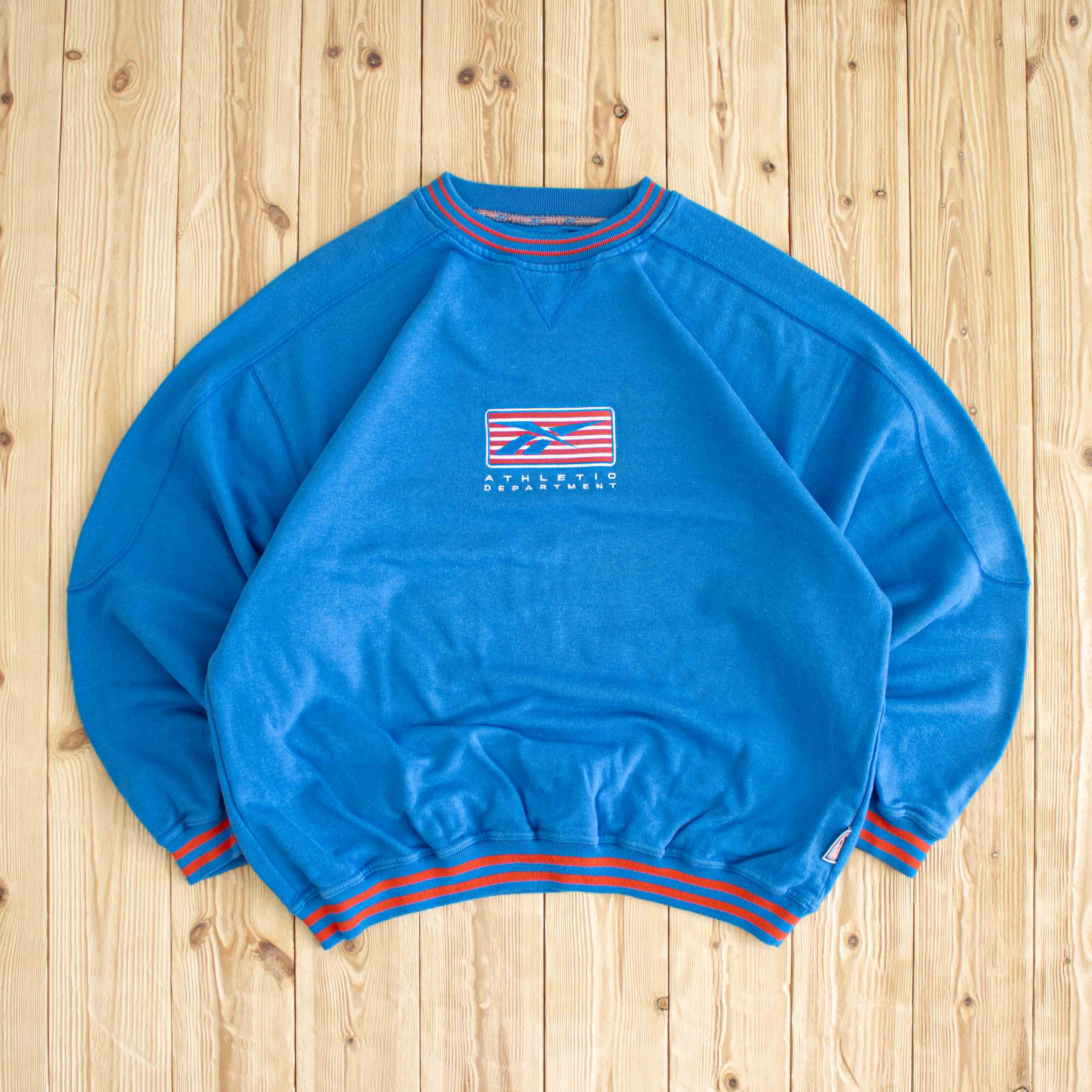 (M) Vintage Reebok Athletic Department Embroidered Sweatshirt