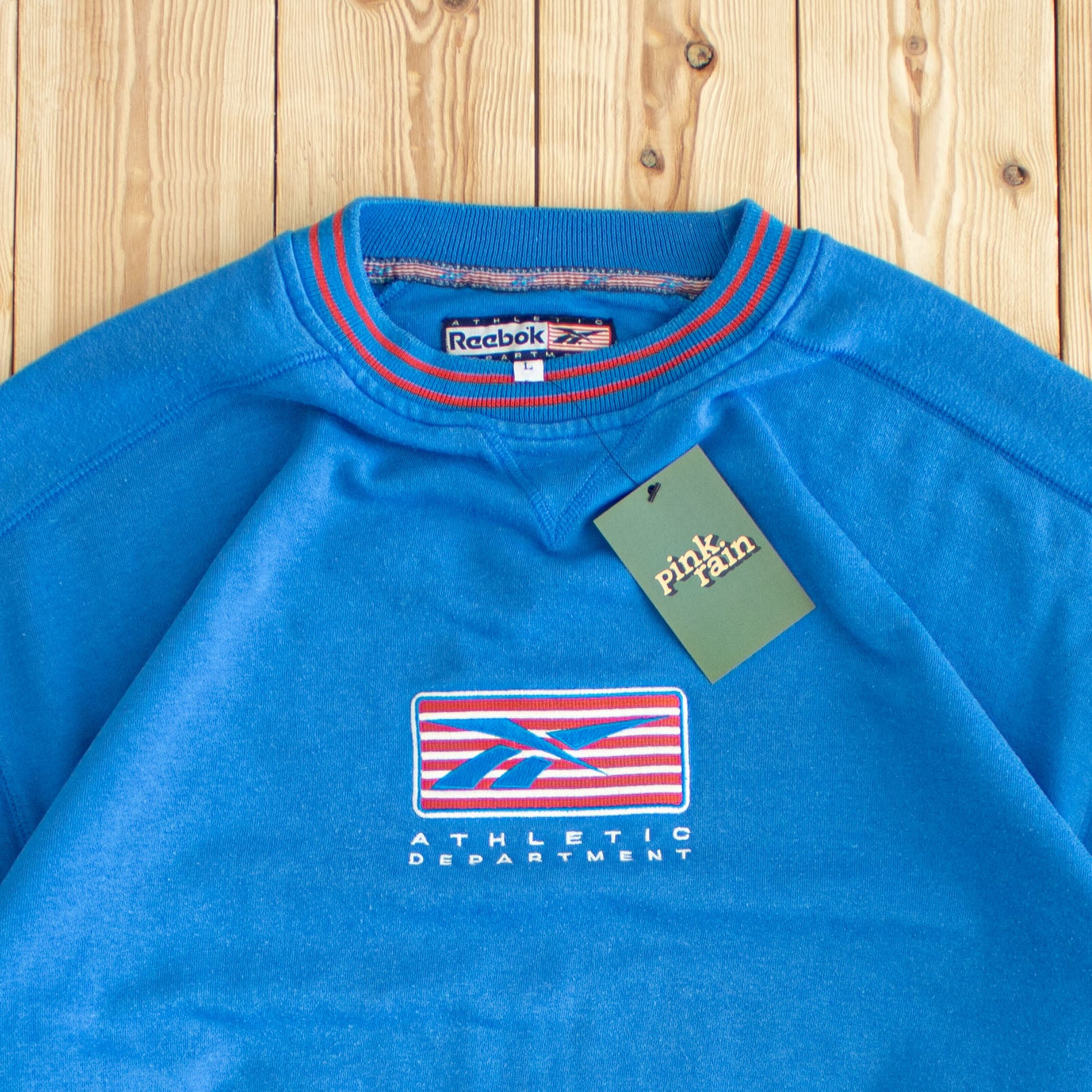 (M) Vintage Reebok Athletic Department Embroidered Sweatshirt