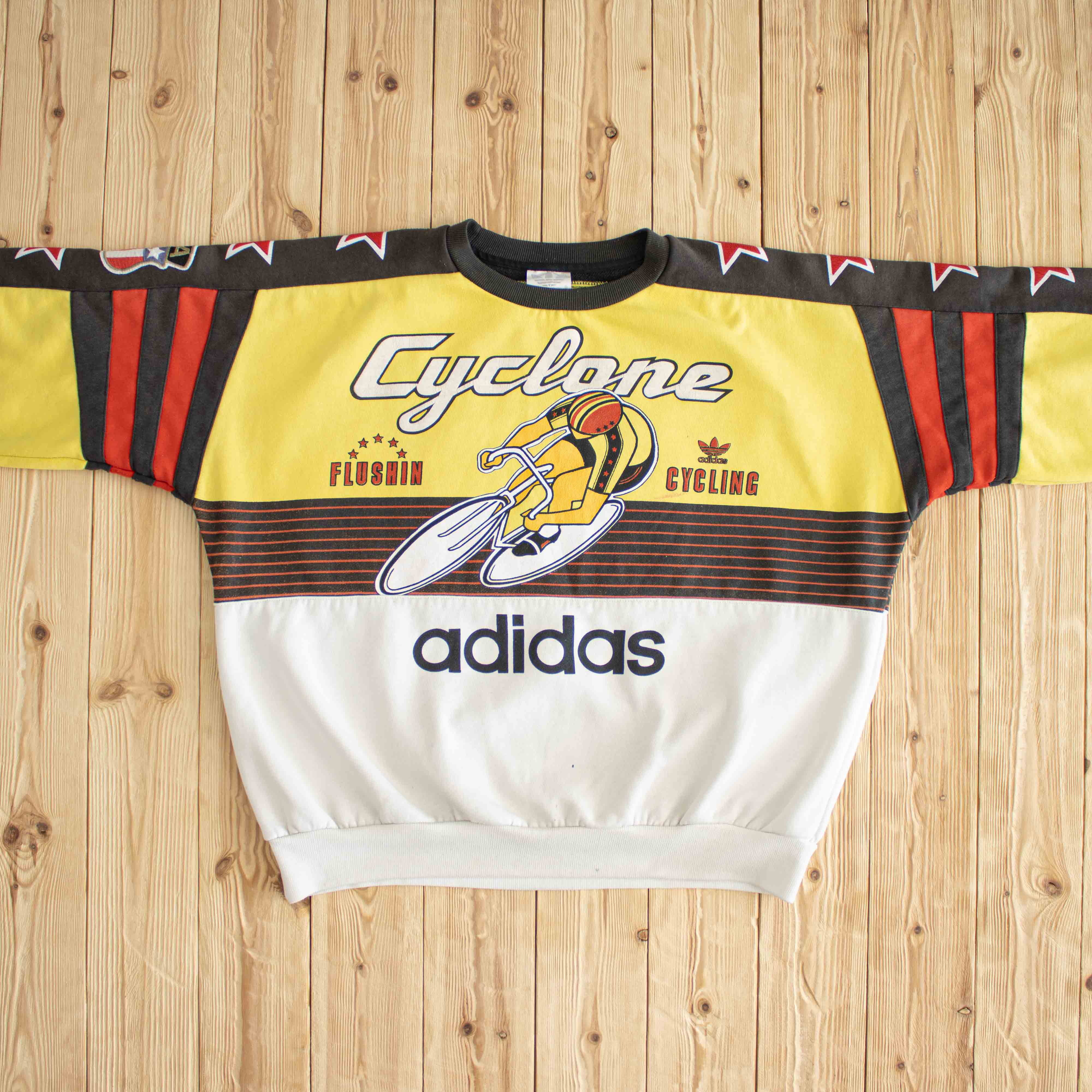 (L) Vintage Adidas Cyclone Cycling 948 Embroidered Sweatshirt