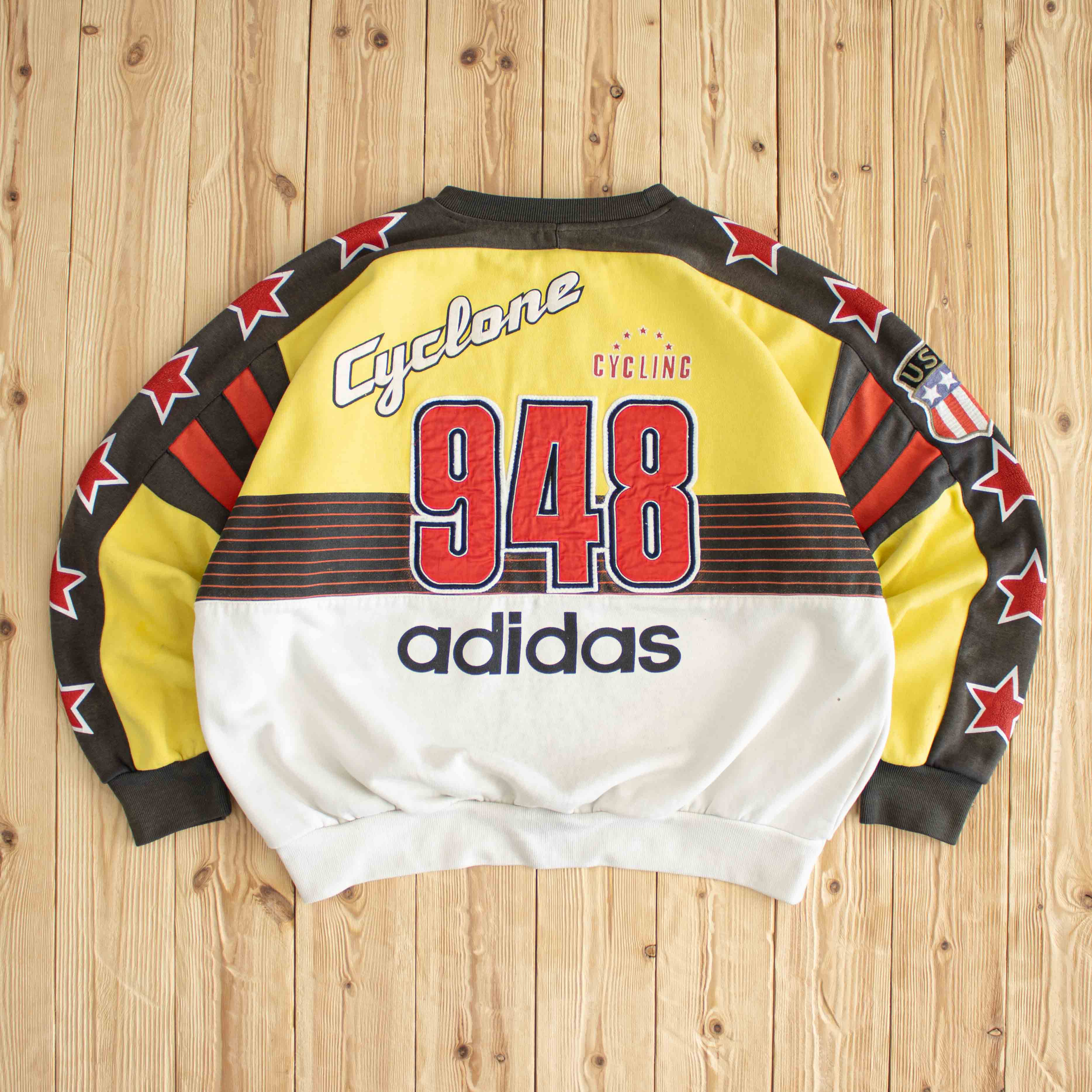 (L) Vintage Adidas Cyclone Cycling 948 Embroidered Sweatshirt