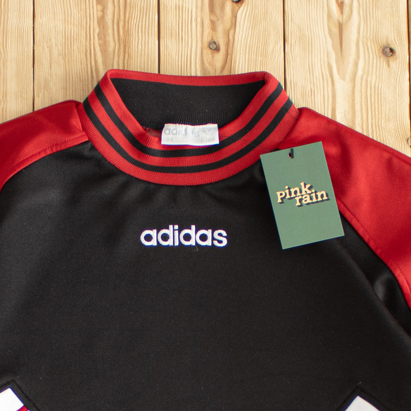 (M) Adidas Vintage Embroidered Sweatshirt Red