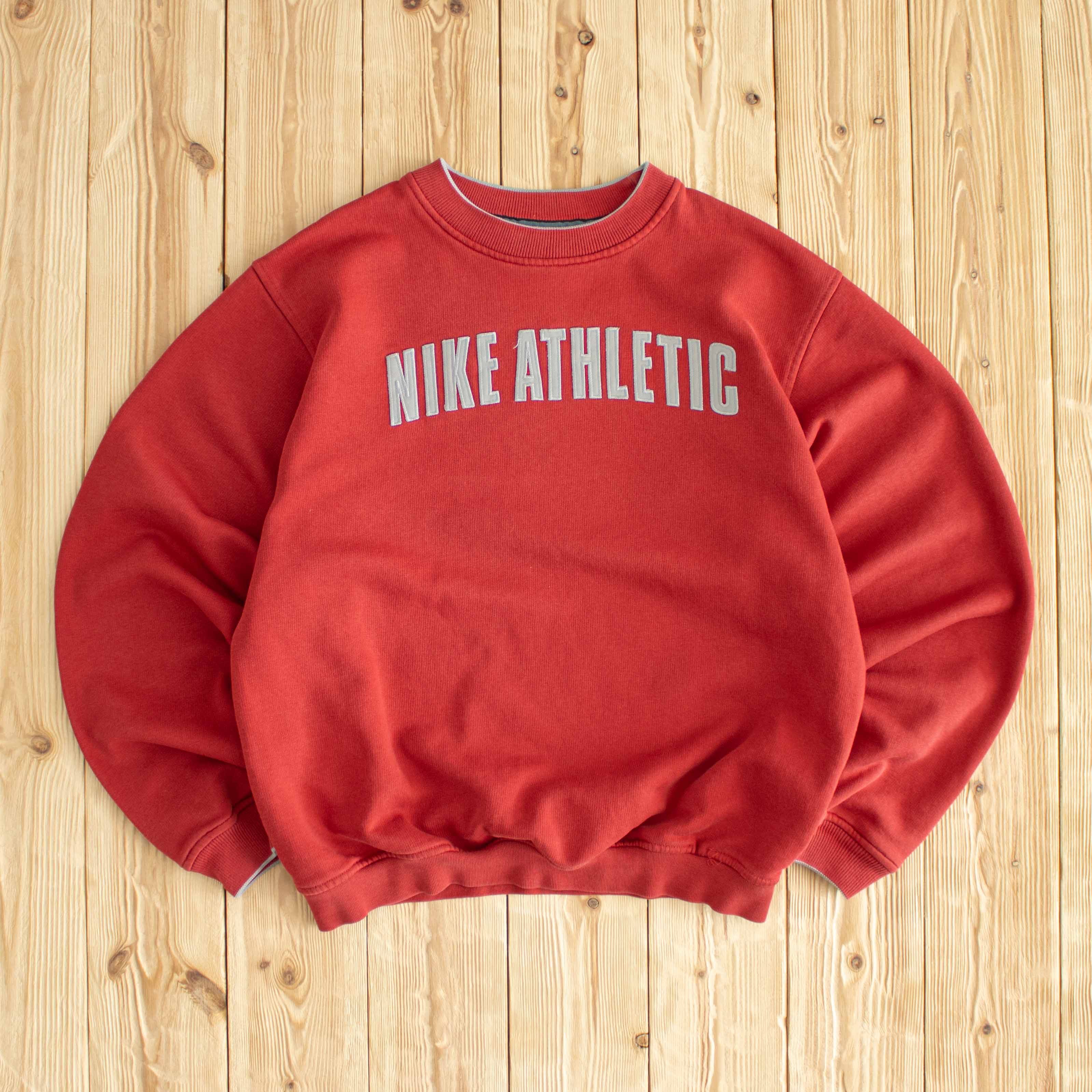 (S) Nike Athletic Vintage Embroidered Sweatshirt Red