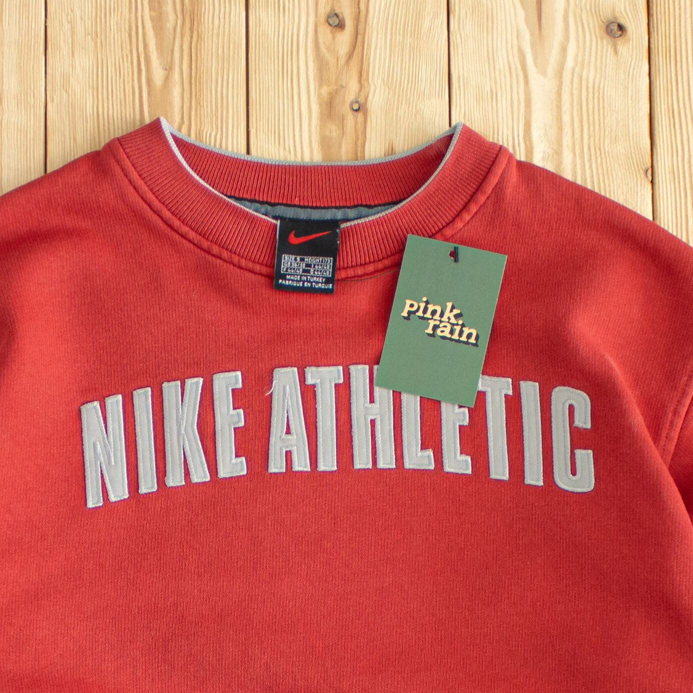 (S) Nike Athletic Vintage Embroidered Sweatshirt Red