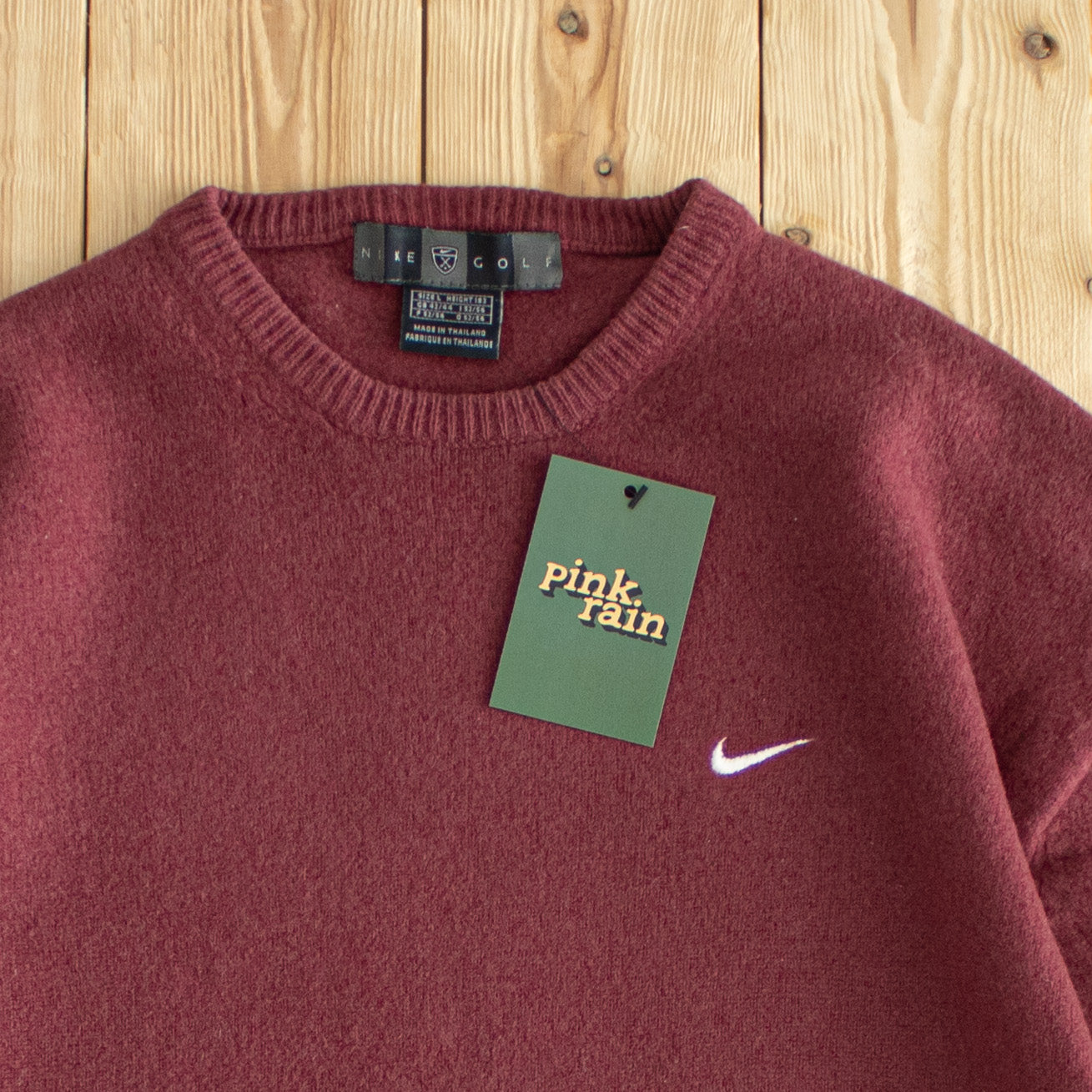 (S) Nike Vintage Embroidered Sweater Burgundy