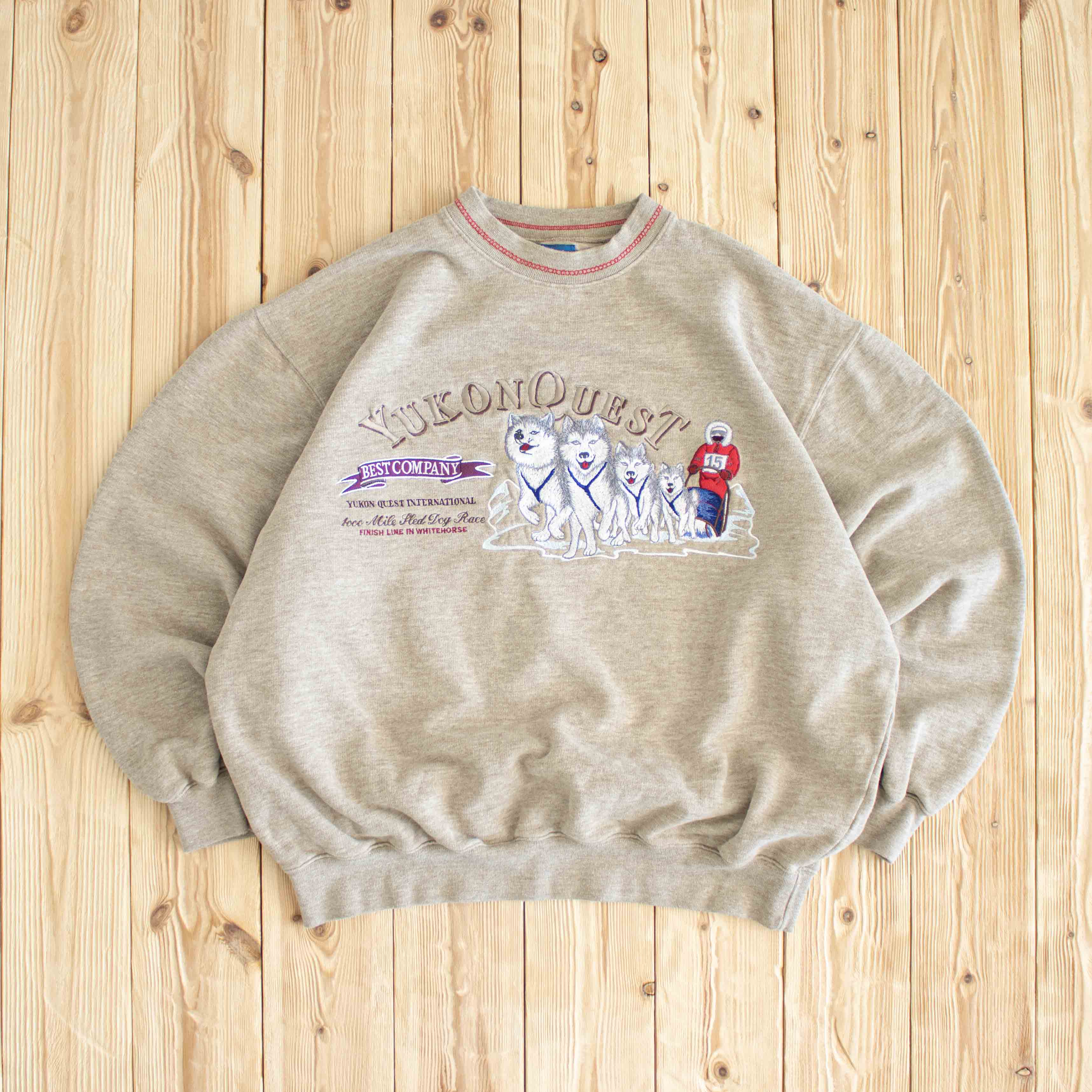 (M) Yukonquest Vintage Embroidered Sweatshirt Brown