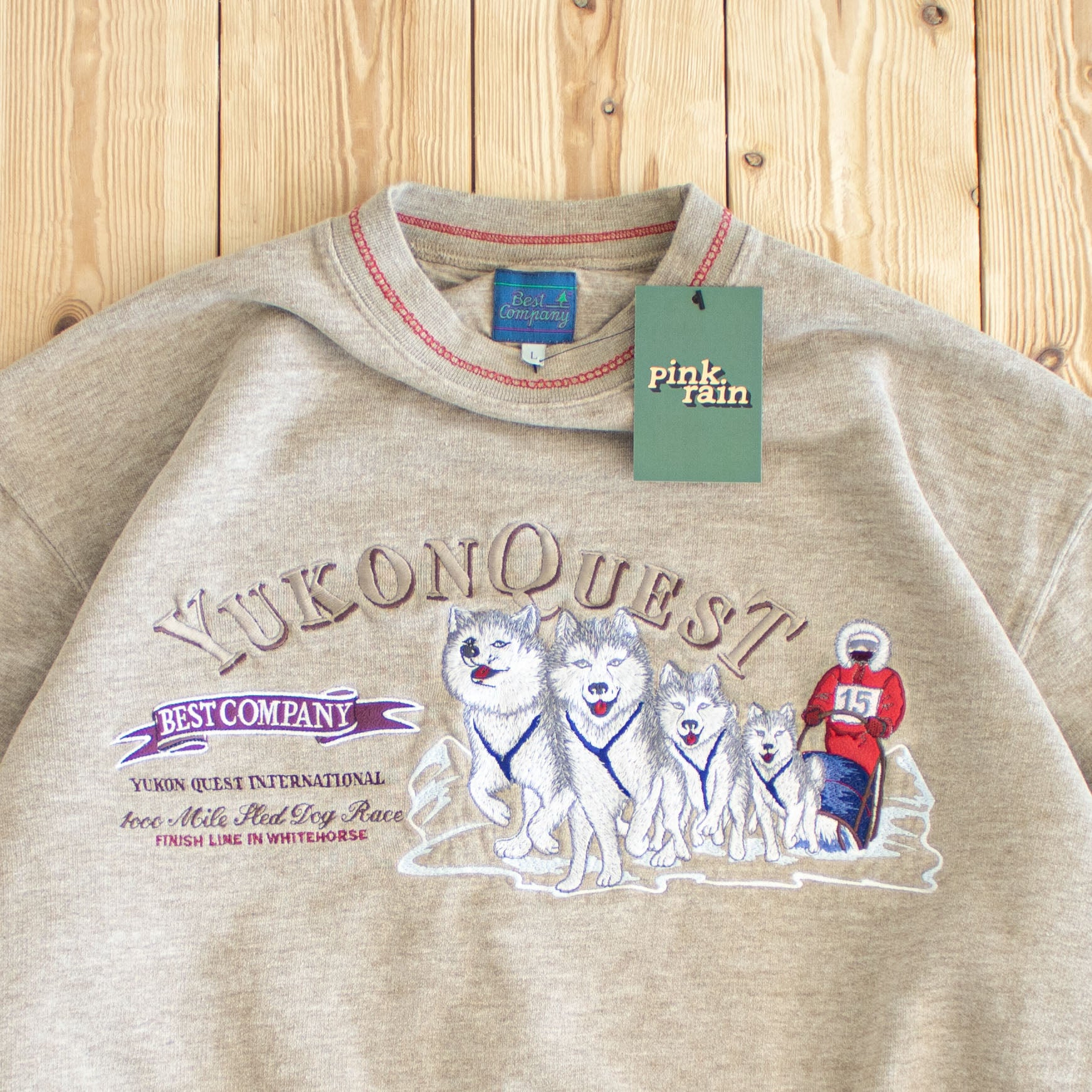 (M) Yukonquest Vintage Embroidered Sweatshirt Brown