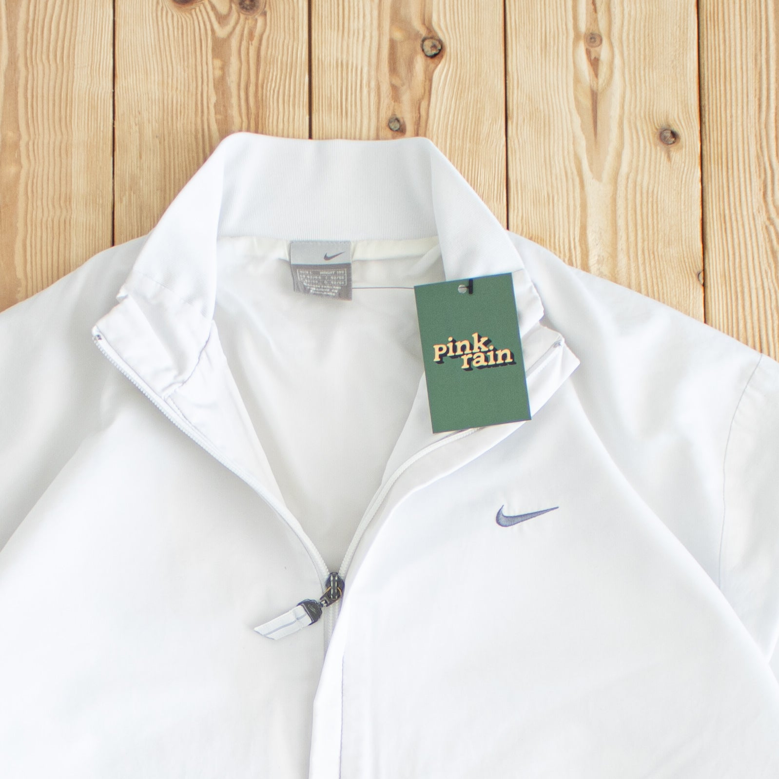 (M/L) Nike Vintage Essential Embroidered Jacket White
