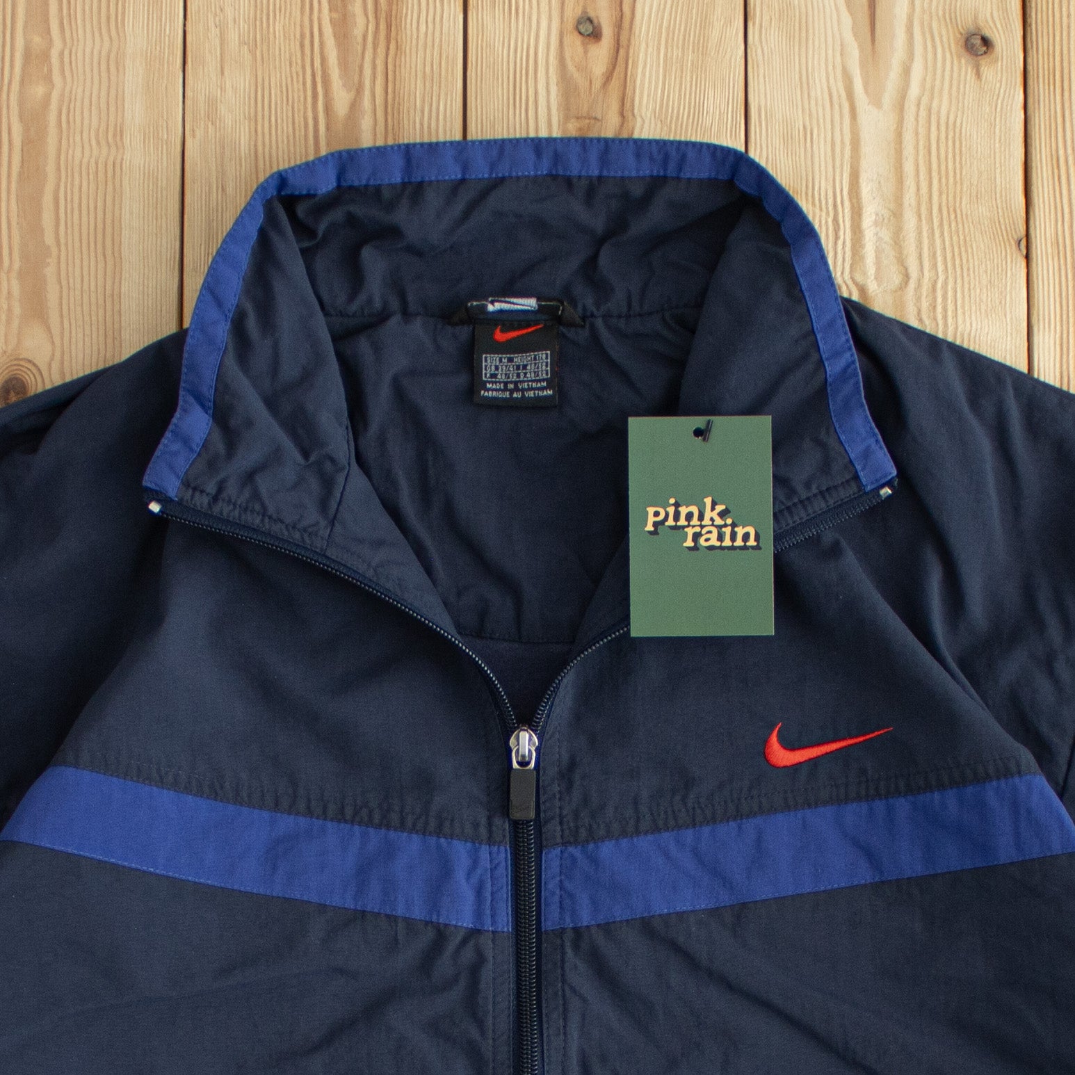 (M/L) Nike Vintage Embroidered Jacket Blue