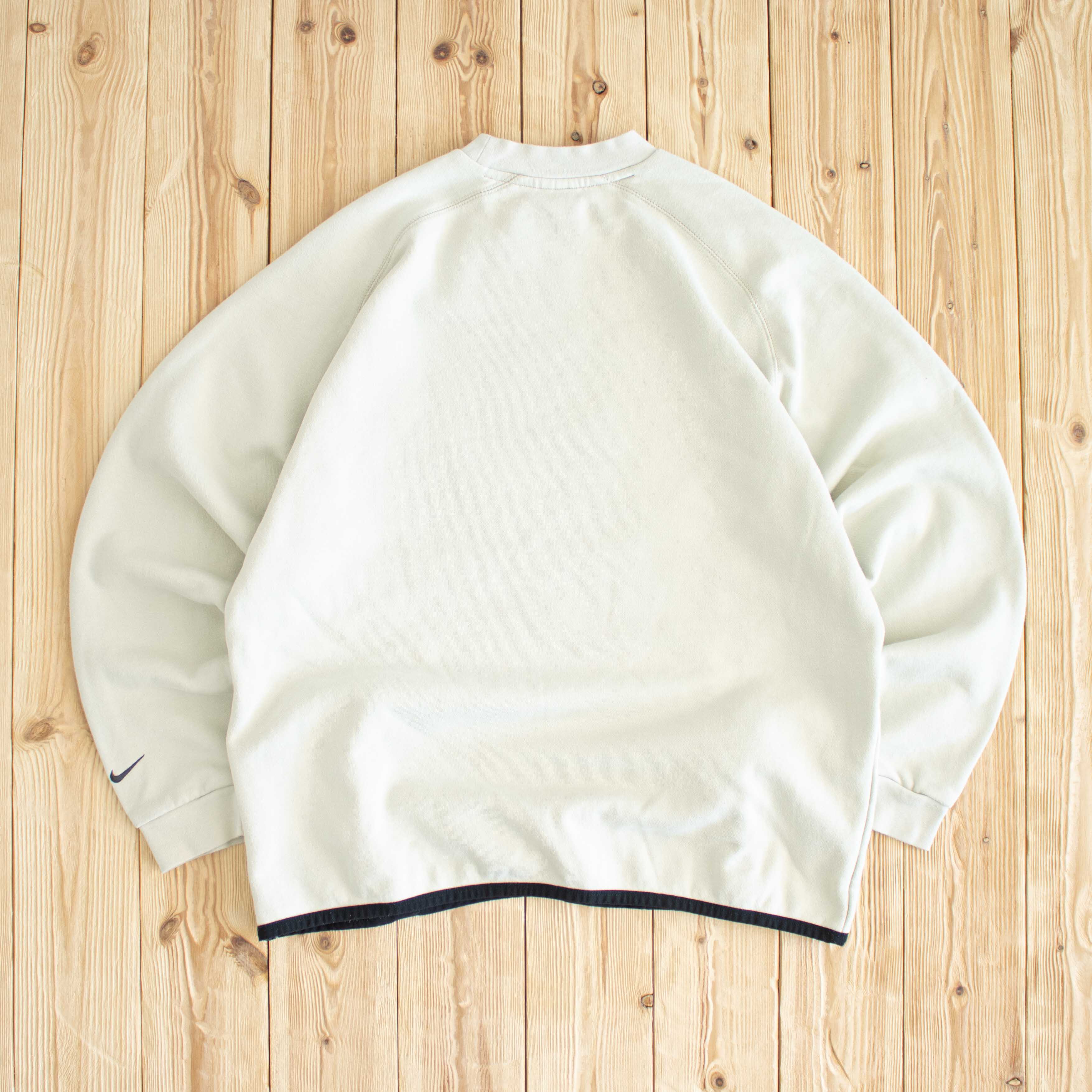 (M) Nike Vintage Spell Out Embroidered Sweatshirt Beige