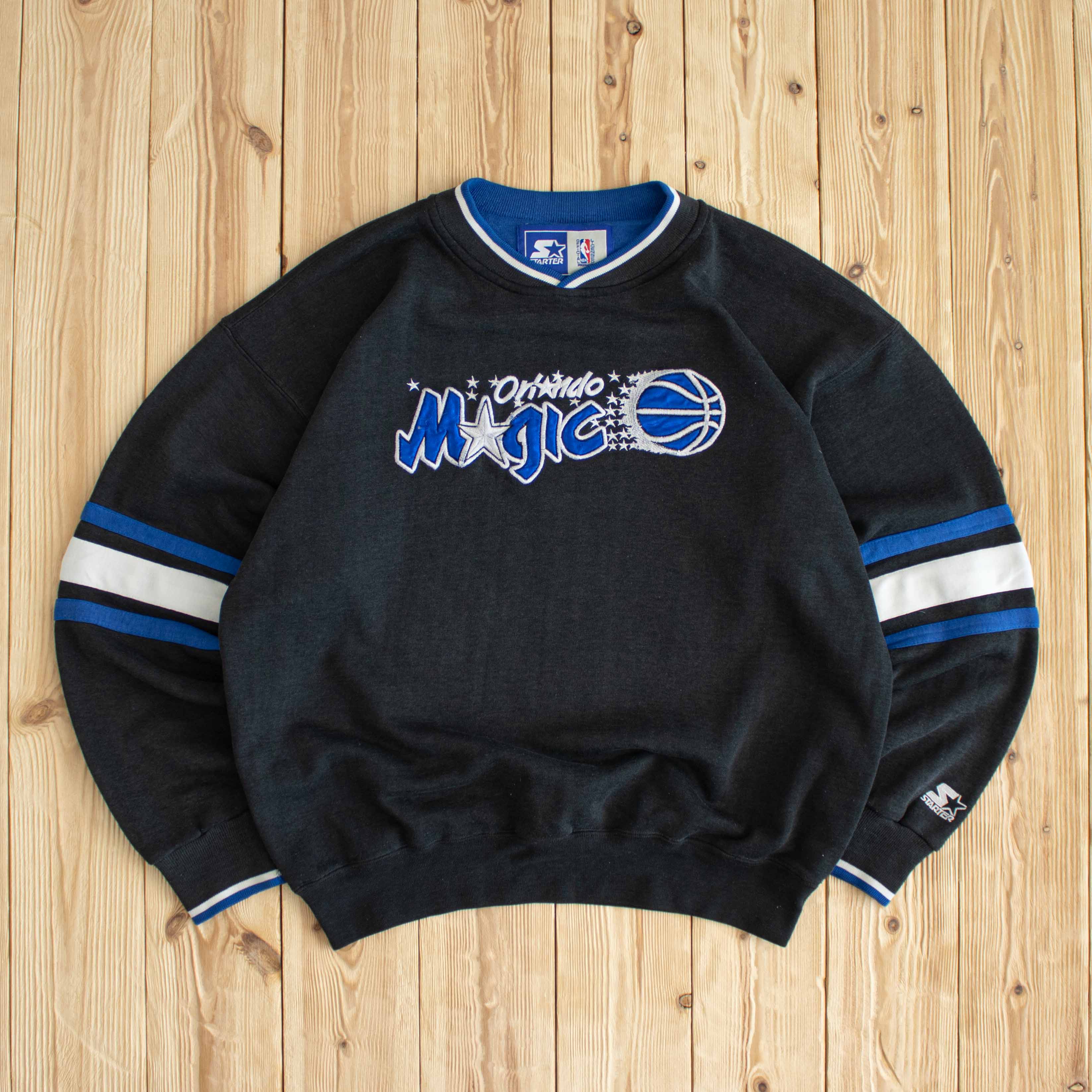 (M) Starter Vintage Orlando Magic Embroidered Sweatshirt Black
