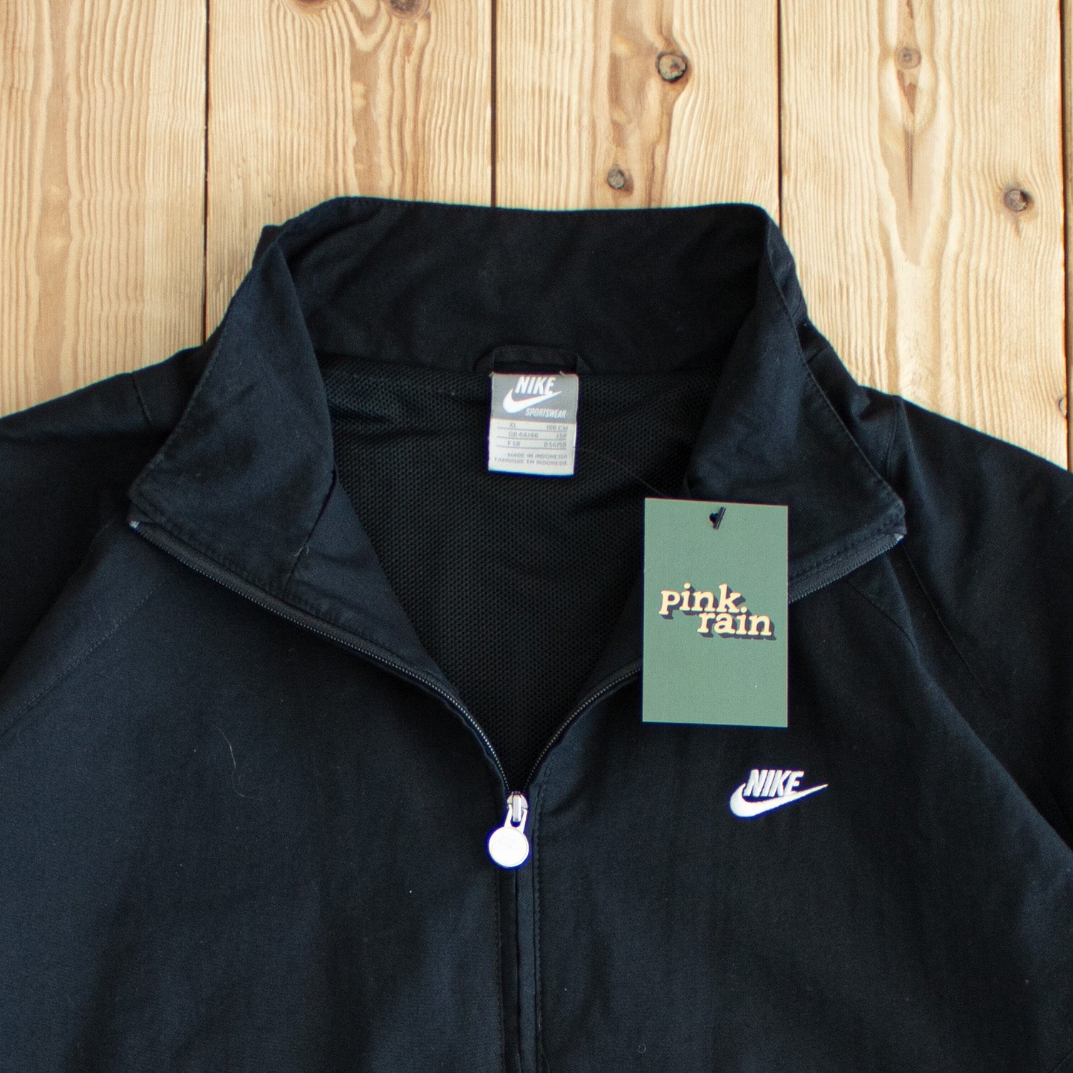 (L/XL) Nike Vintage Essential Embroidered Jacket Black