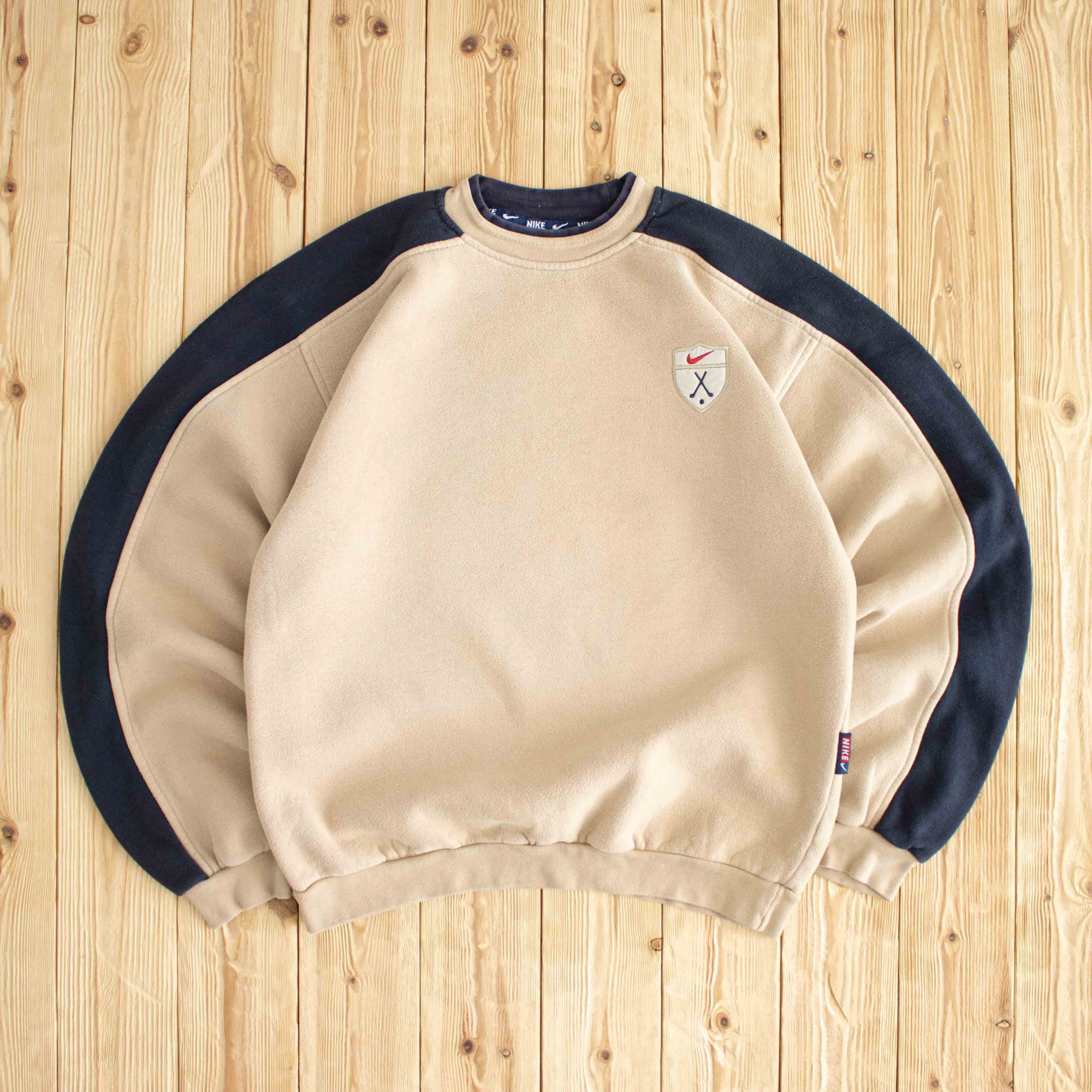 (L/XL) Nike Vintage Golf Embroidered Sweatshirt Beige