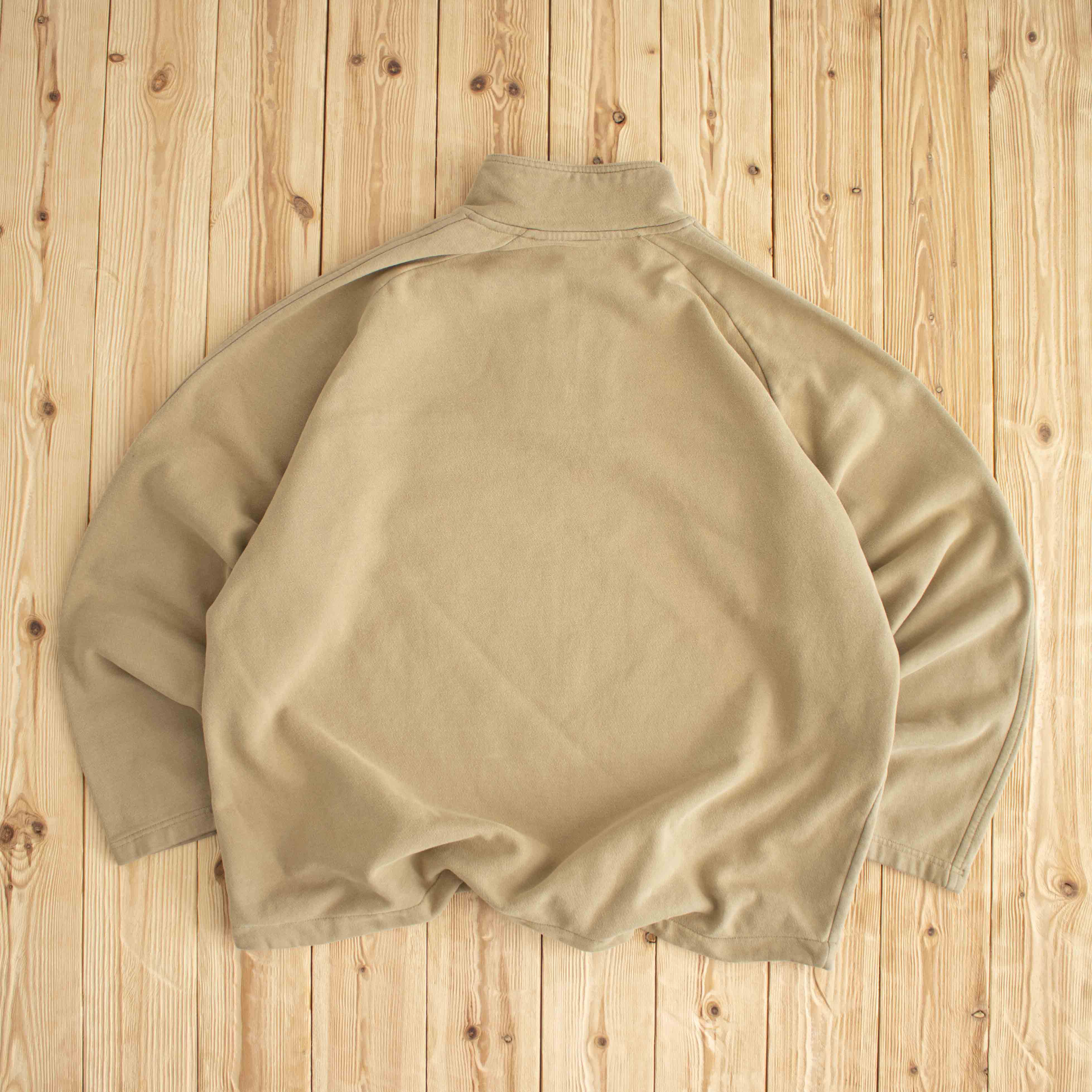 (XL) Nike Vintage Center Swoosh Embroidered Quarter-Zip Beige