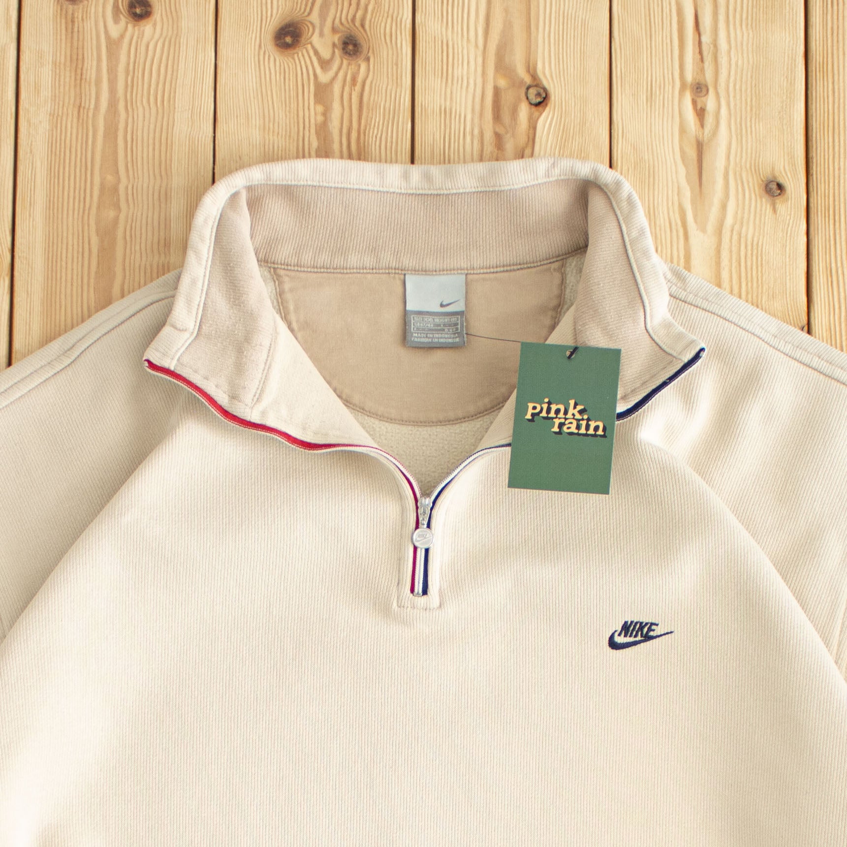(XL) Nike Vintage Embroidered Sweatshirt Beige