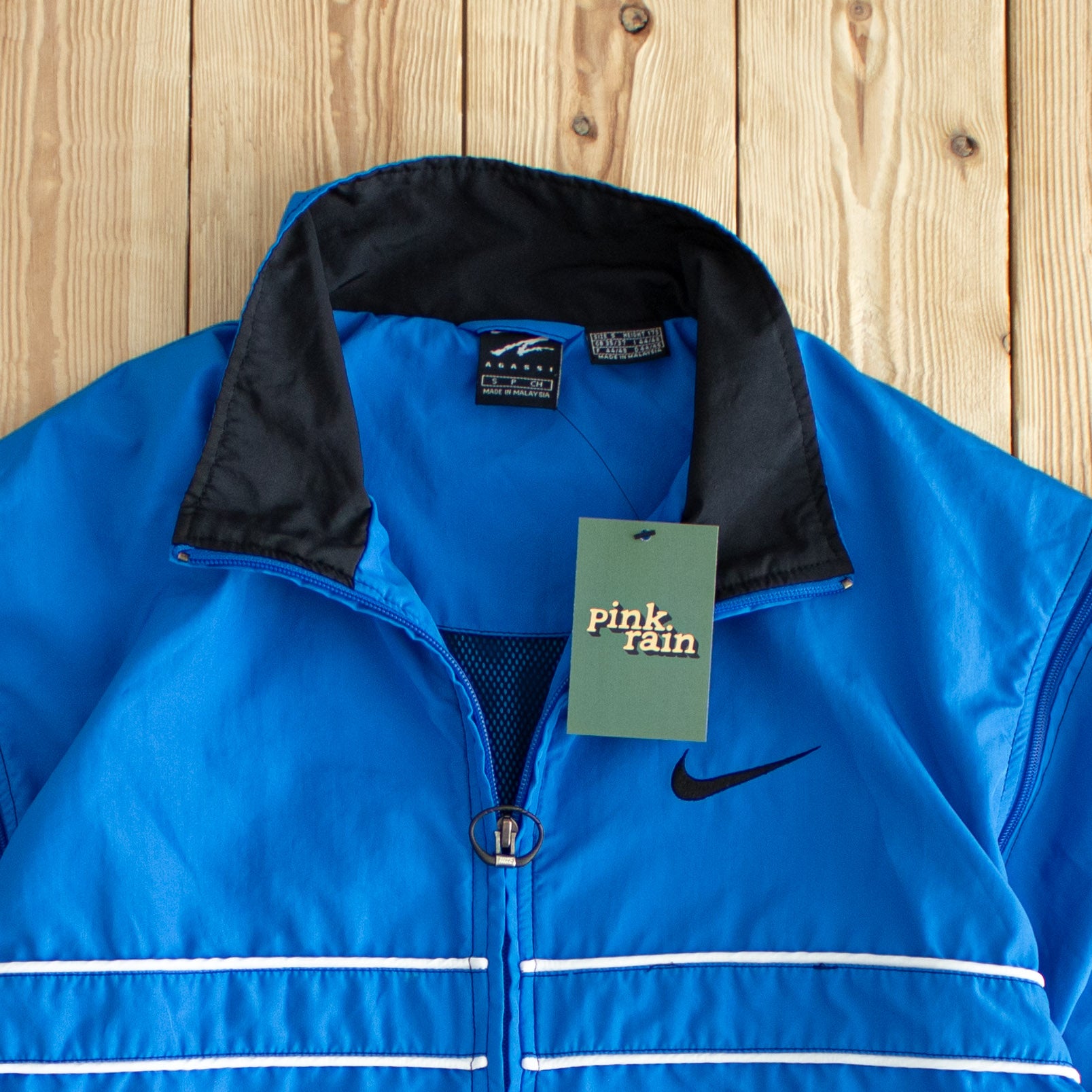 (M) Nike Agassi Vintage Embroidered Jacket Blue