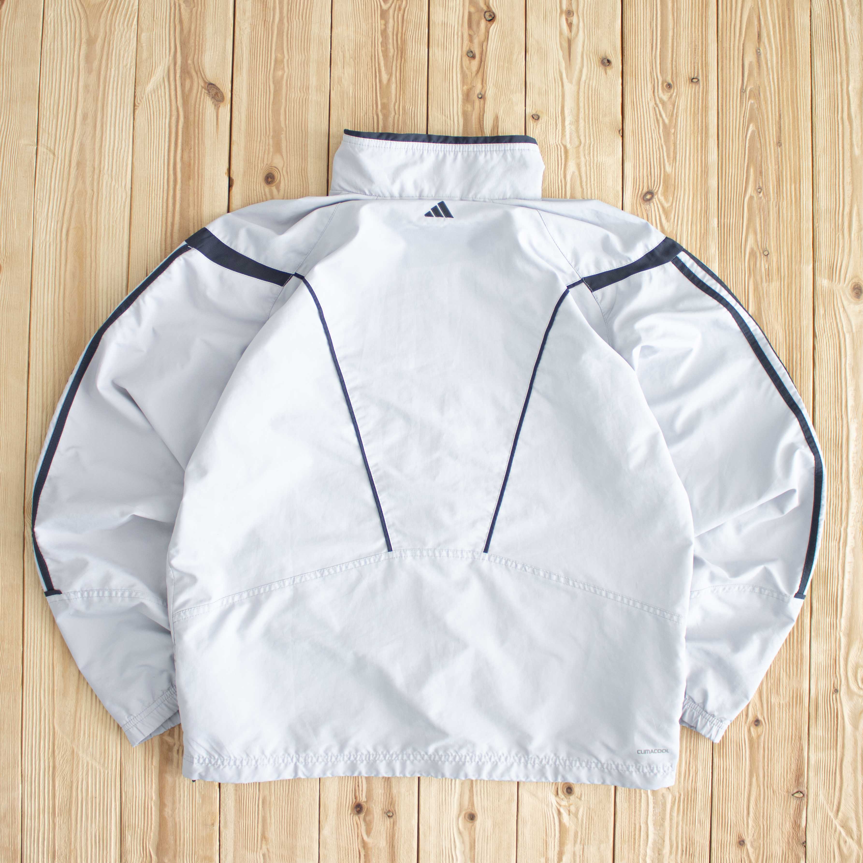(XL) Adidas Vintage Embroidered Jacket Gray