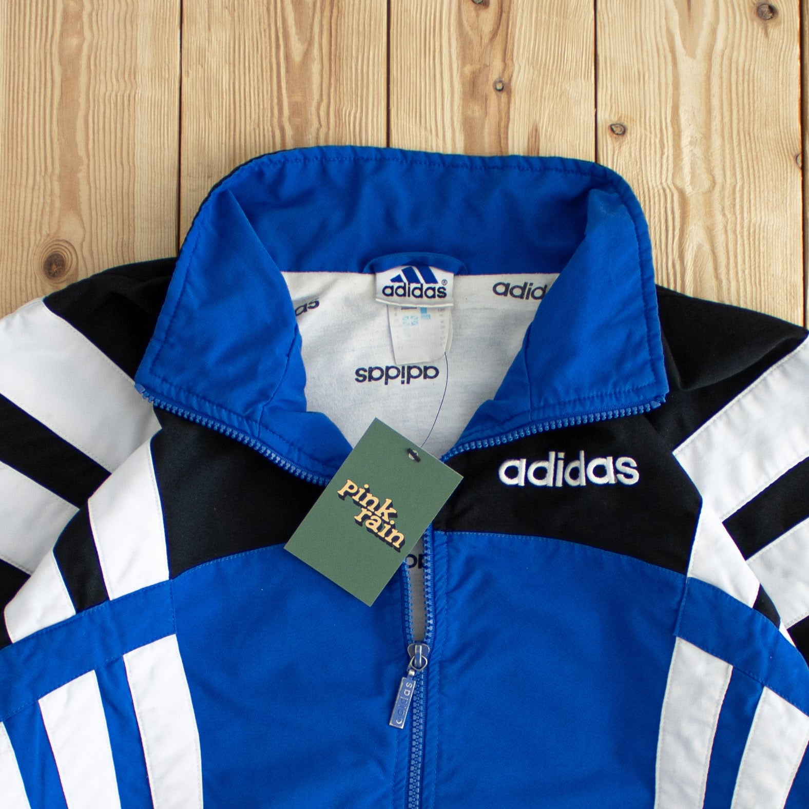(M) Adidas Vintage Embroidered Jacket Blue
