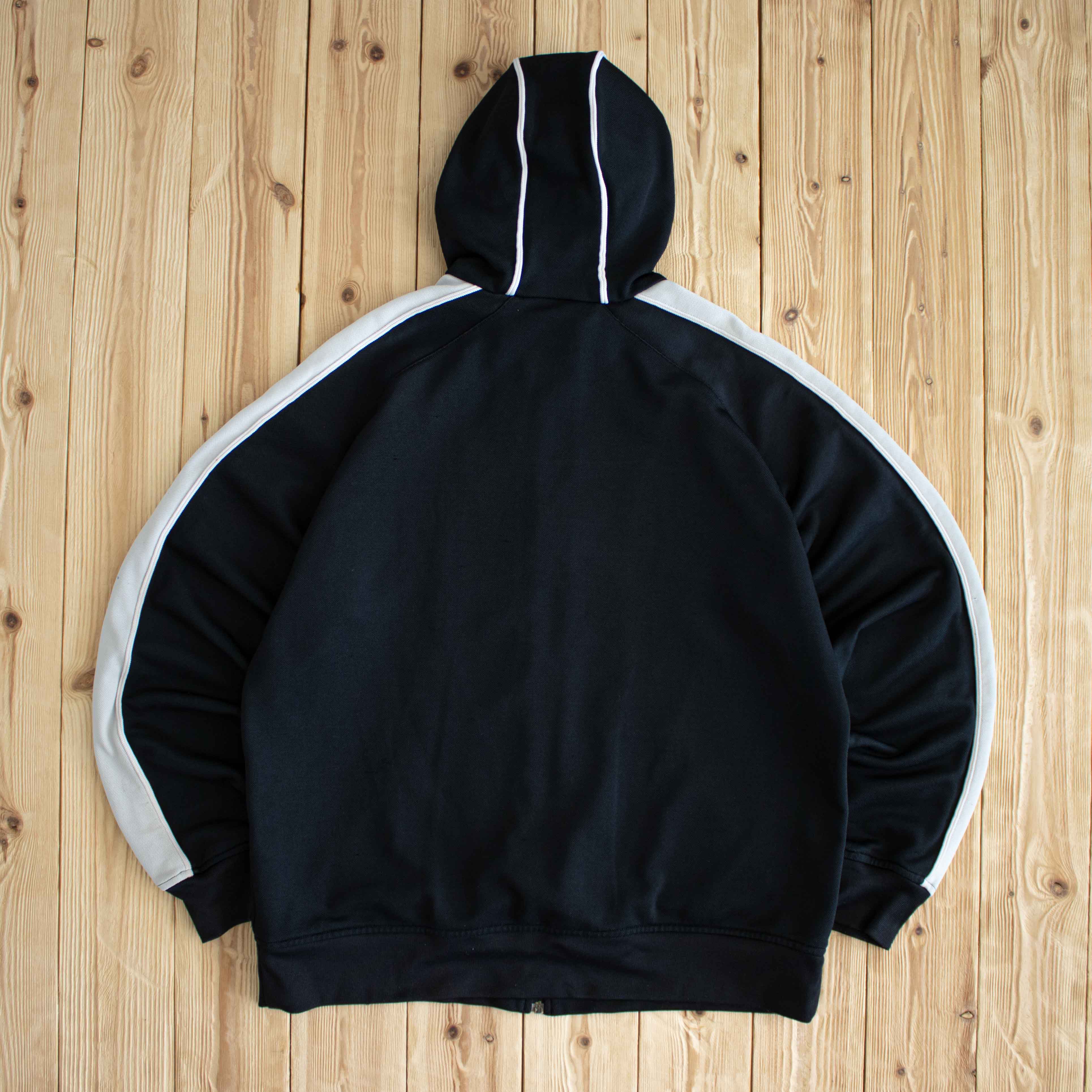 (L) Nike Spell Out Vintage Embroidered Full-Zip Hoodie Black