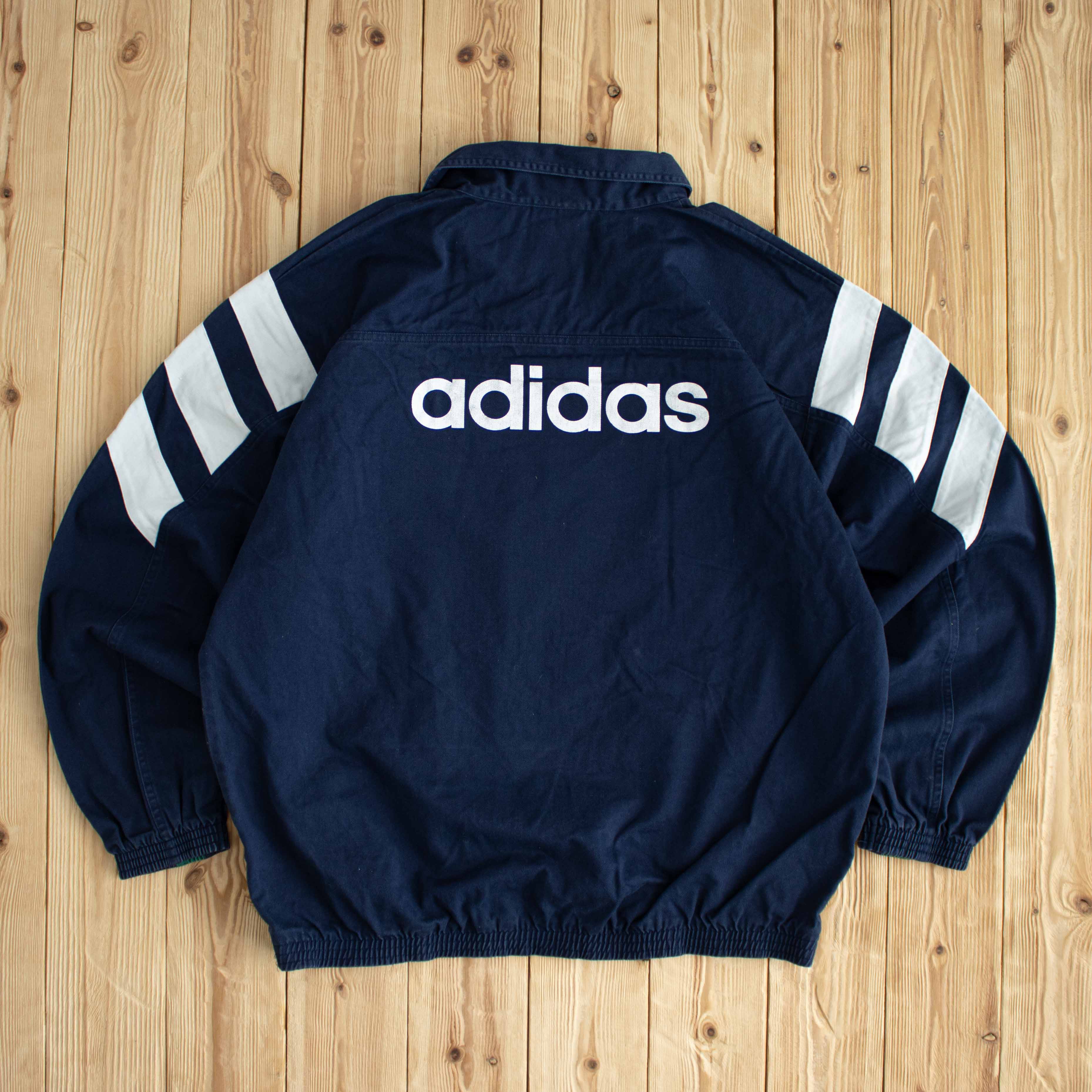 (XL) Adidas Vintage Side Stripe Sweatshirt Blue