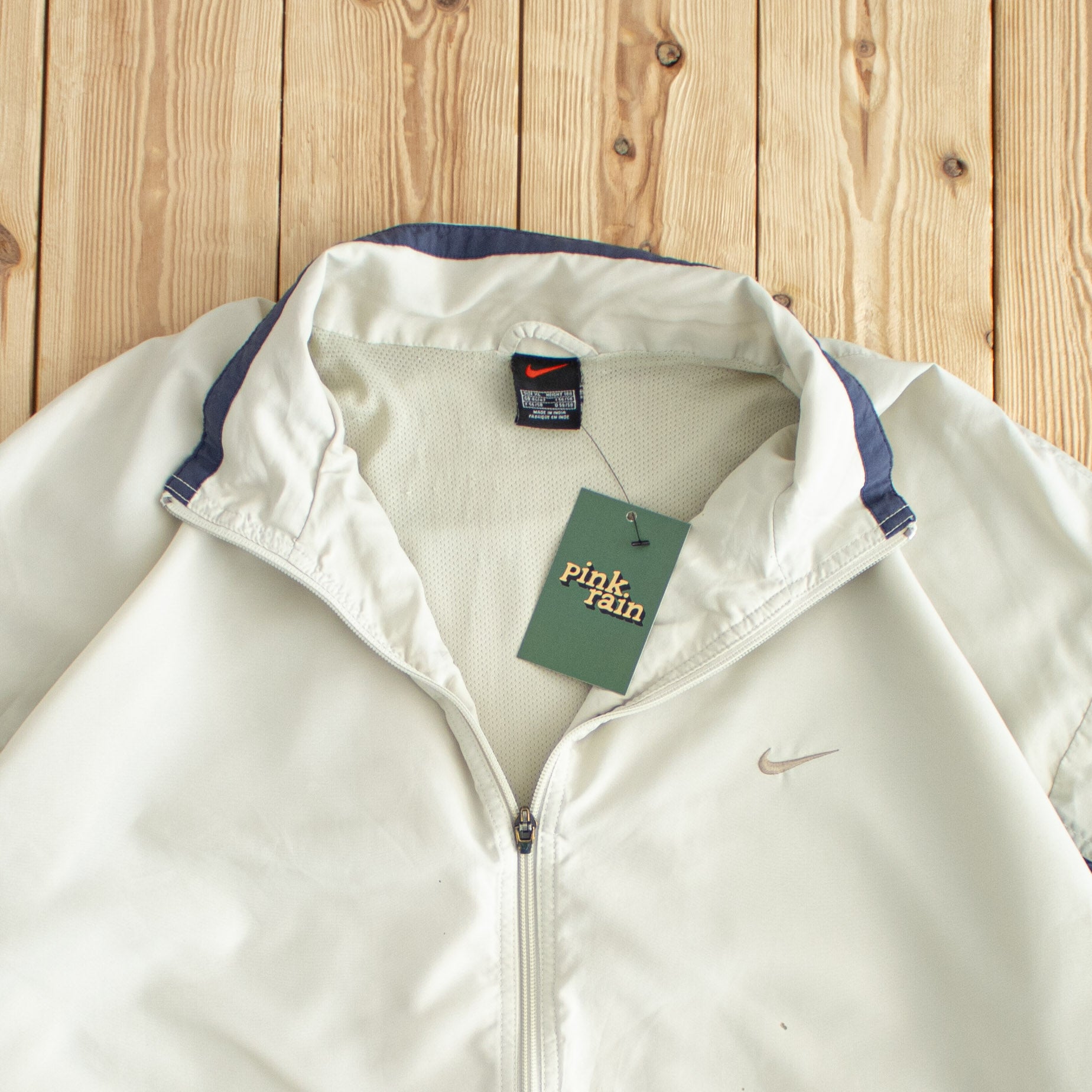(XL) Nike Vintage Embroidered Jacket Beige