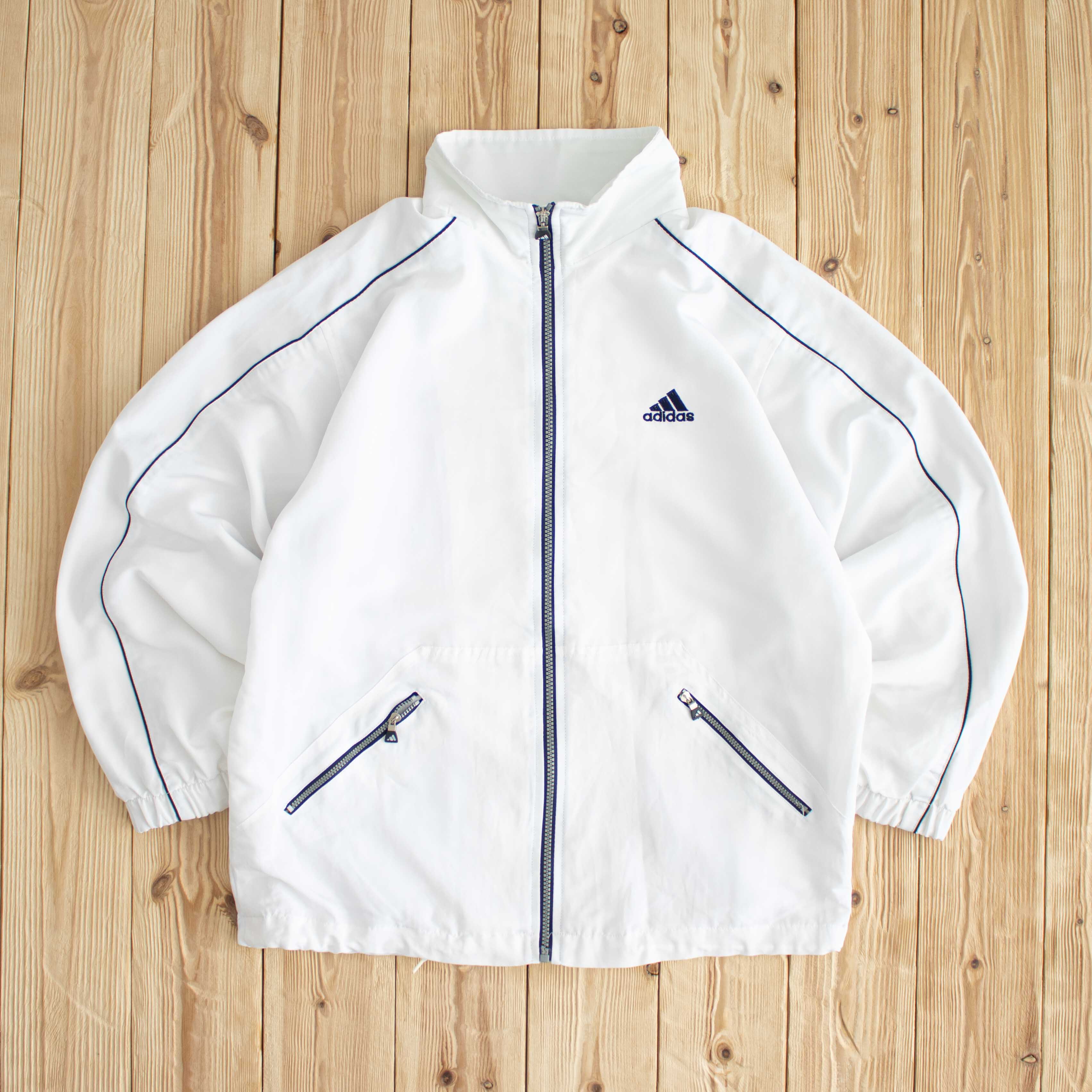 (M) Adidas Vintage Embroidered Jacket White