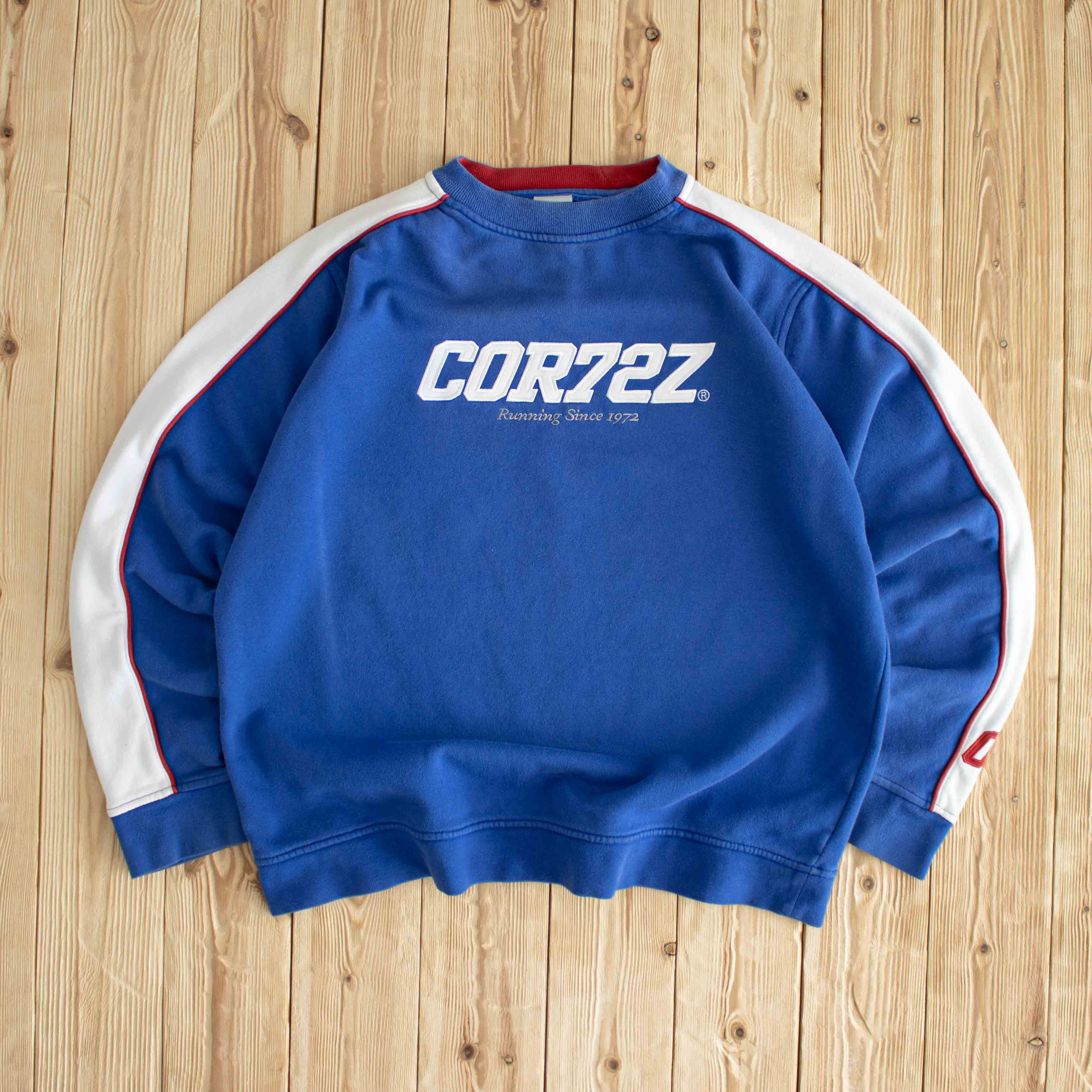 (M/L) Nike Cortez Vintage Embroidered Sweatshirt Blue