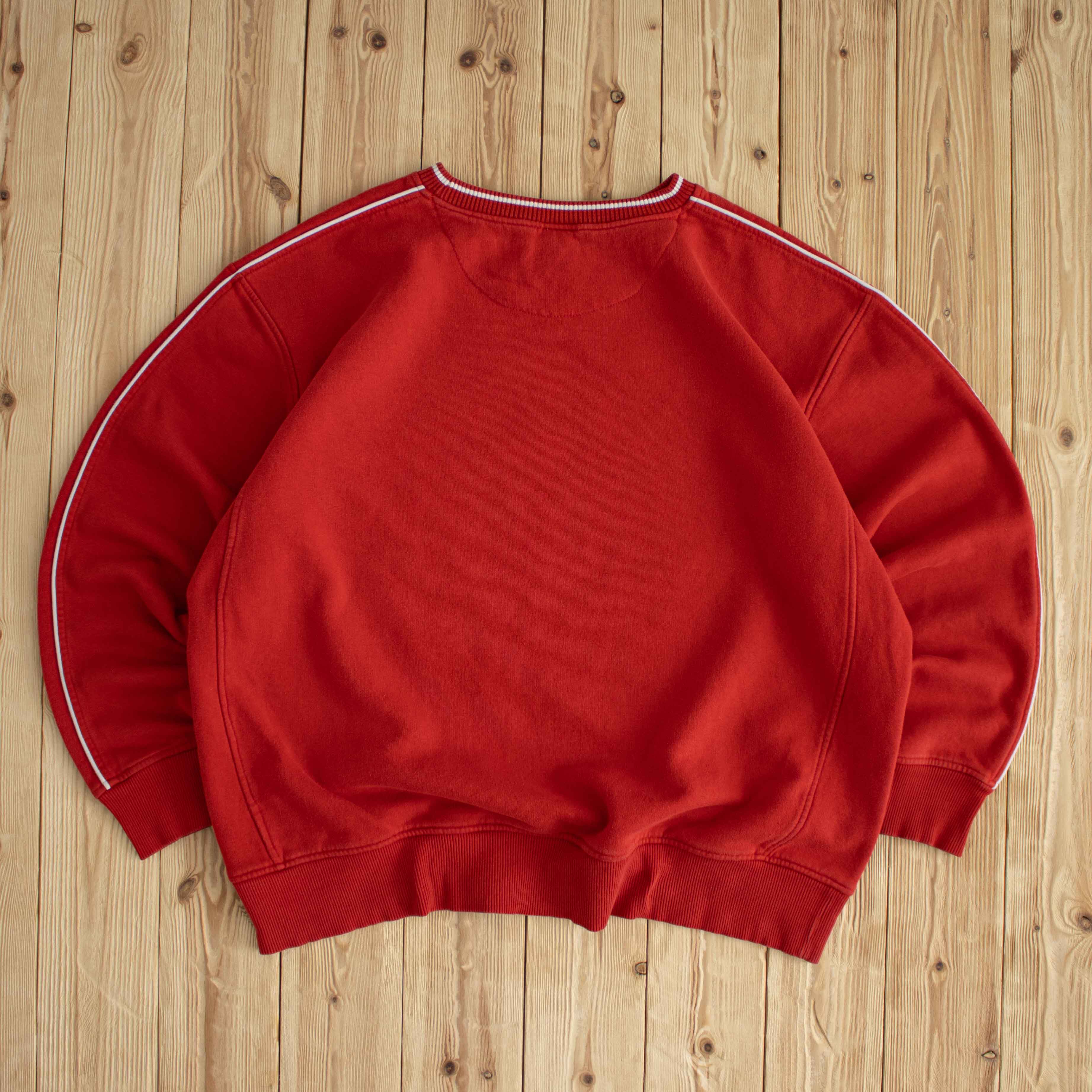 (XL) Nike Swoosh Vintage Embroidered Sweatshirt Red