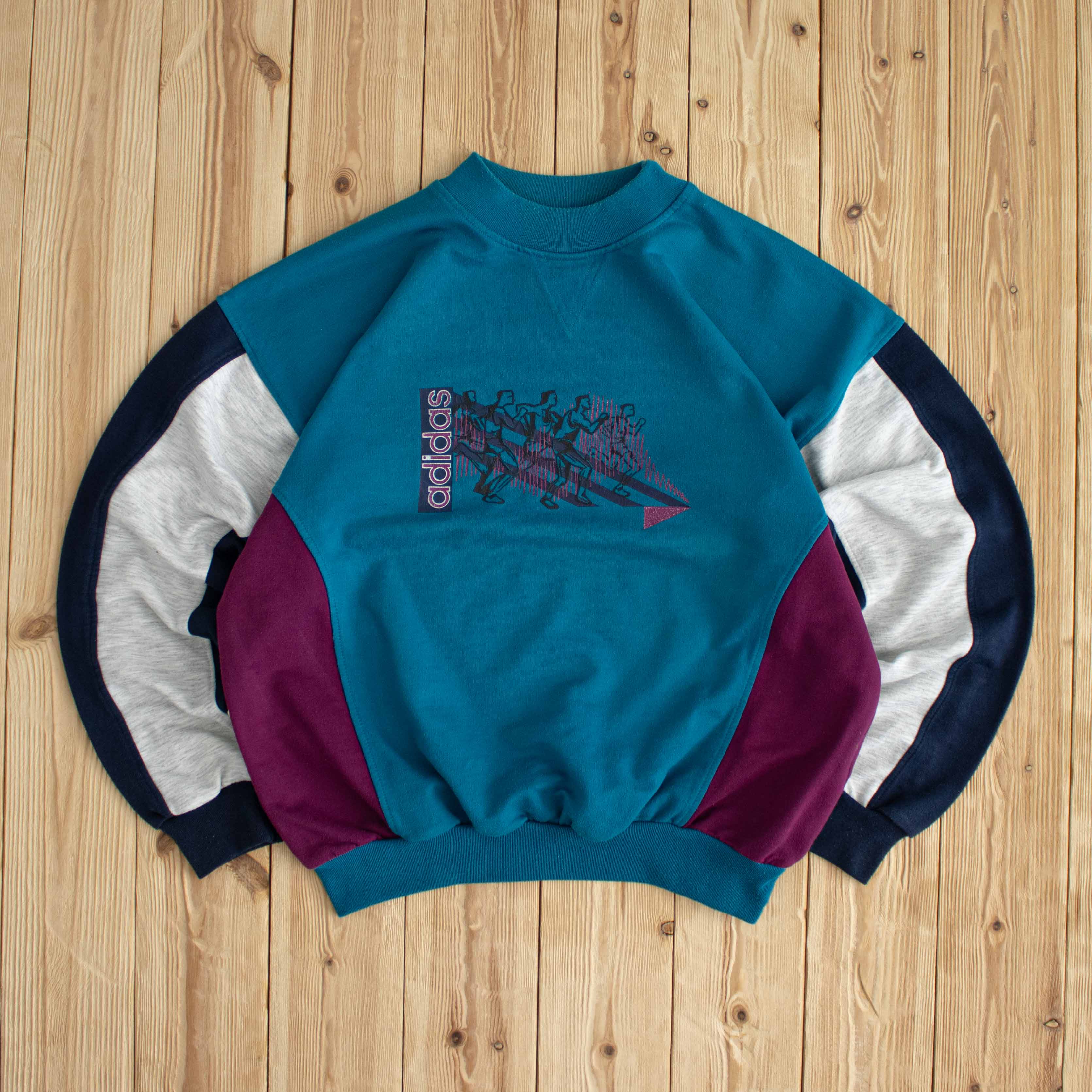 (M) Adidas Running Vintage Sweatshirt Blue