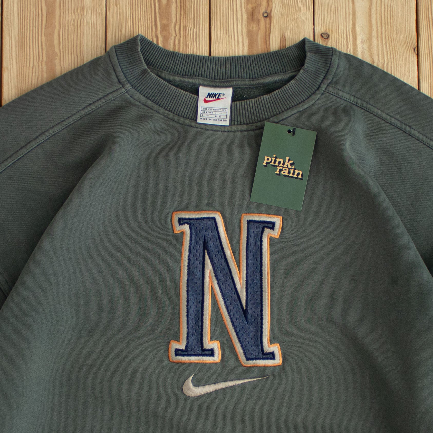 (XL) Nike Logo Vintage Embroidered Sweatshirt Green