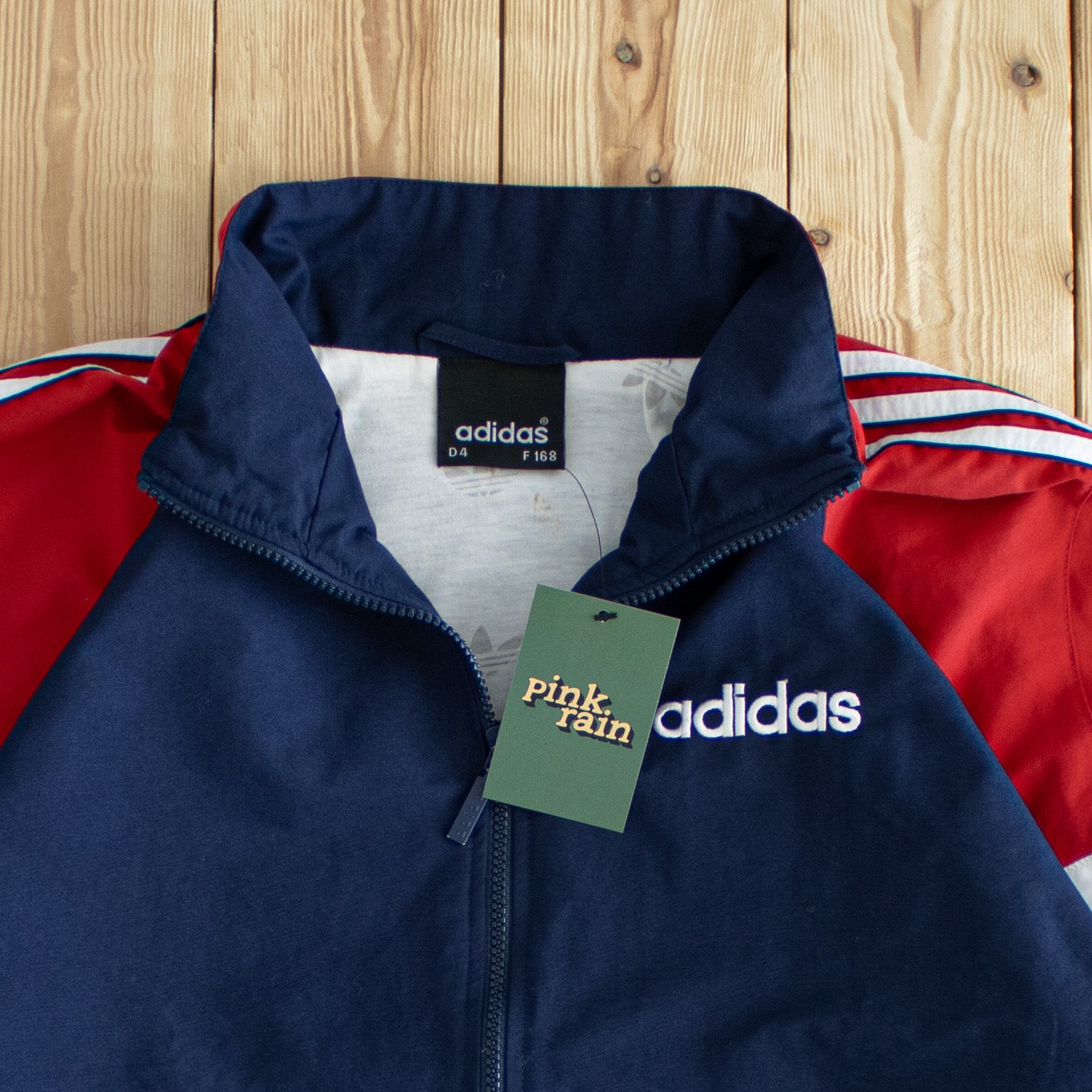 (M) Adidas Vintage Embroidered Jacket Blue