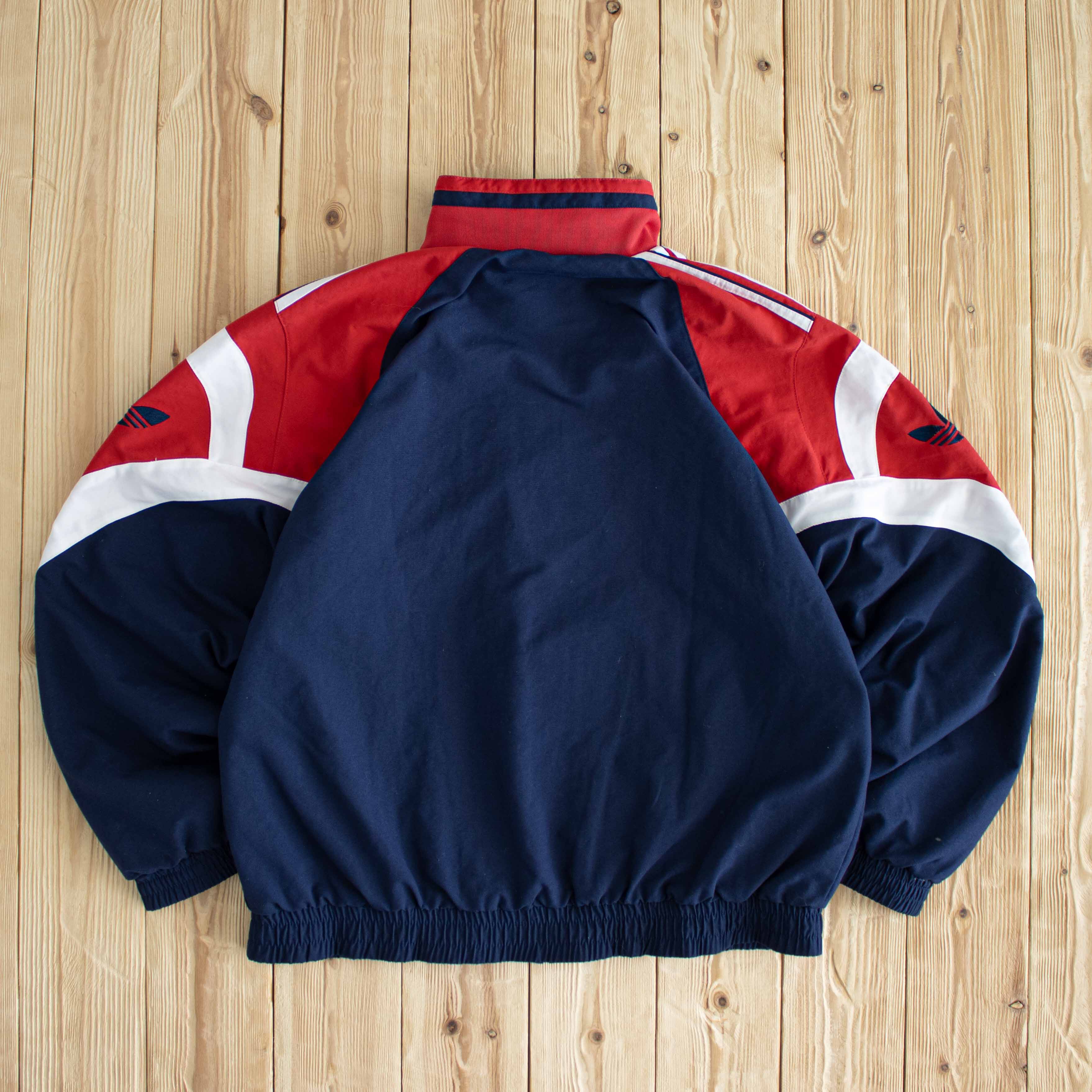 (M) Adidas Vintage Embroidered Jacket Blue