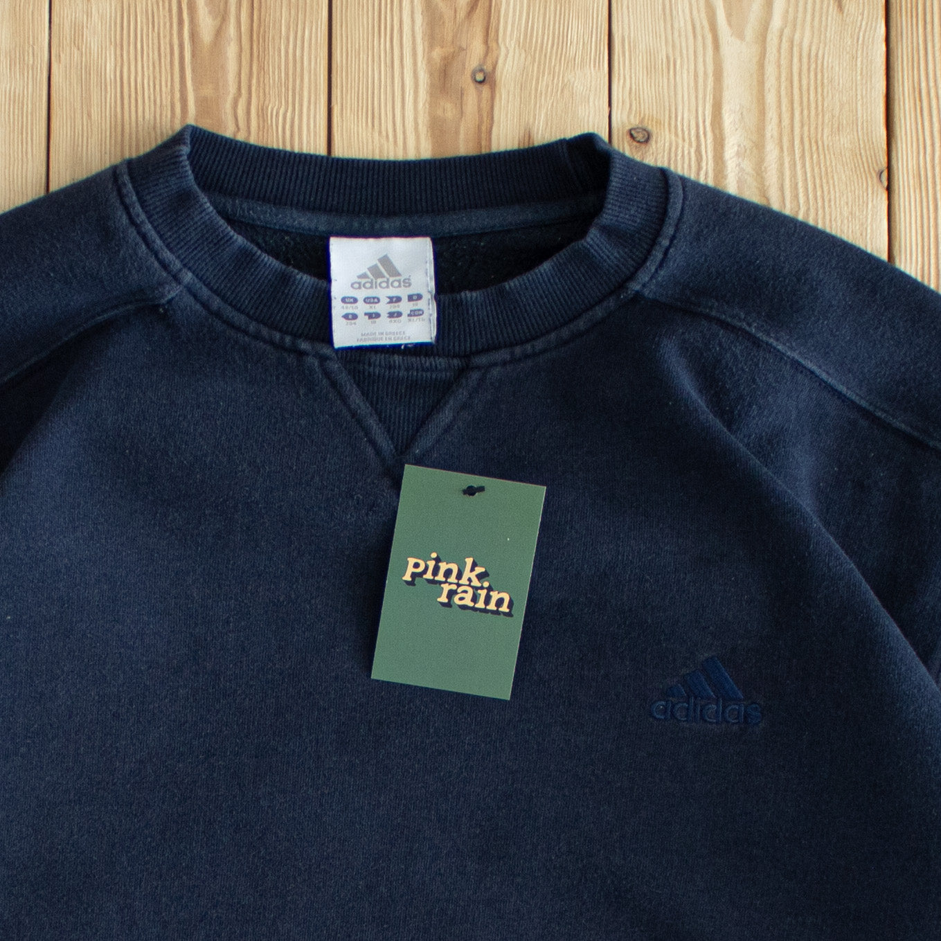 (L) Adidas Vintage Essential Embroidered Sweatshirt Blue