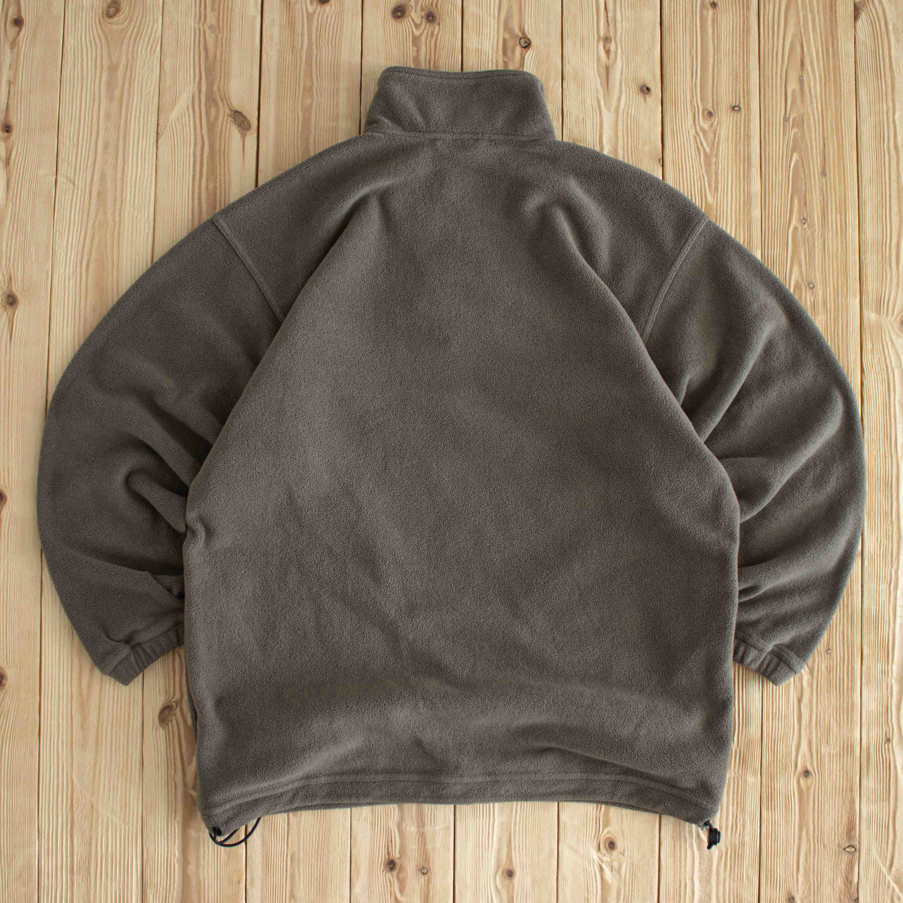 (L) Adidas Vintage Fleece Embroidered Quarter-Zip Brown