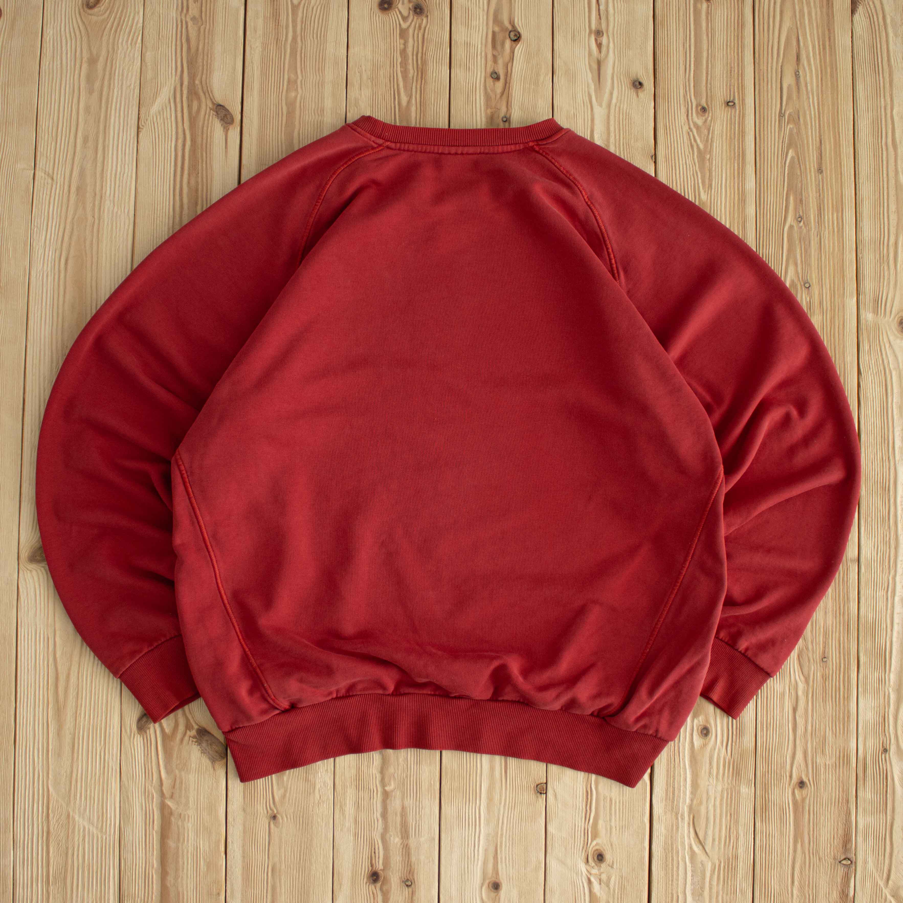(L/XL) Adidas Vintage Essential Embroidered Sweatshirt Red