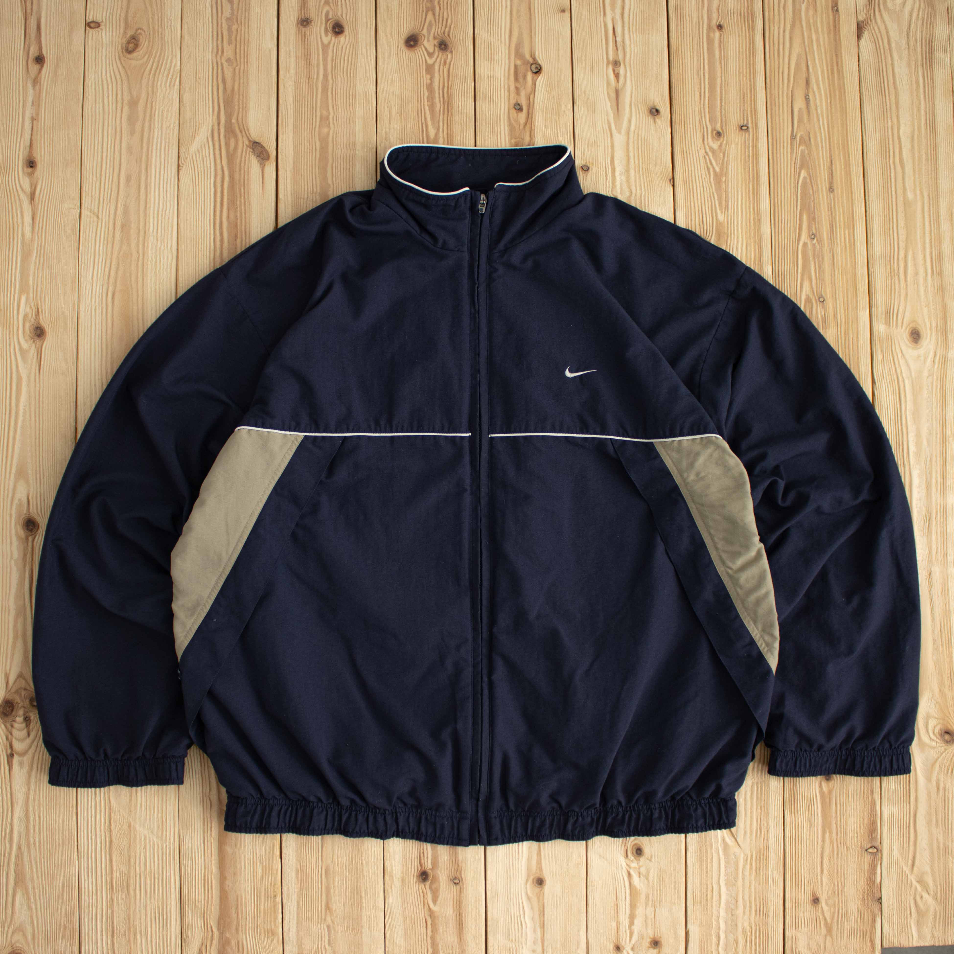 (XL) Nike Swoosh Vintage Embroidered Jacket Blue