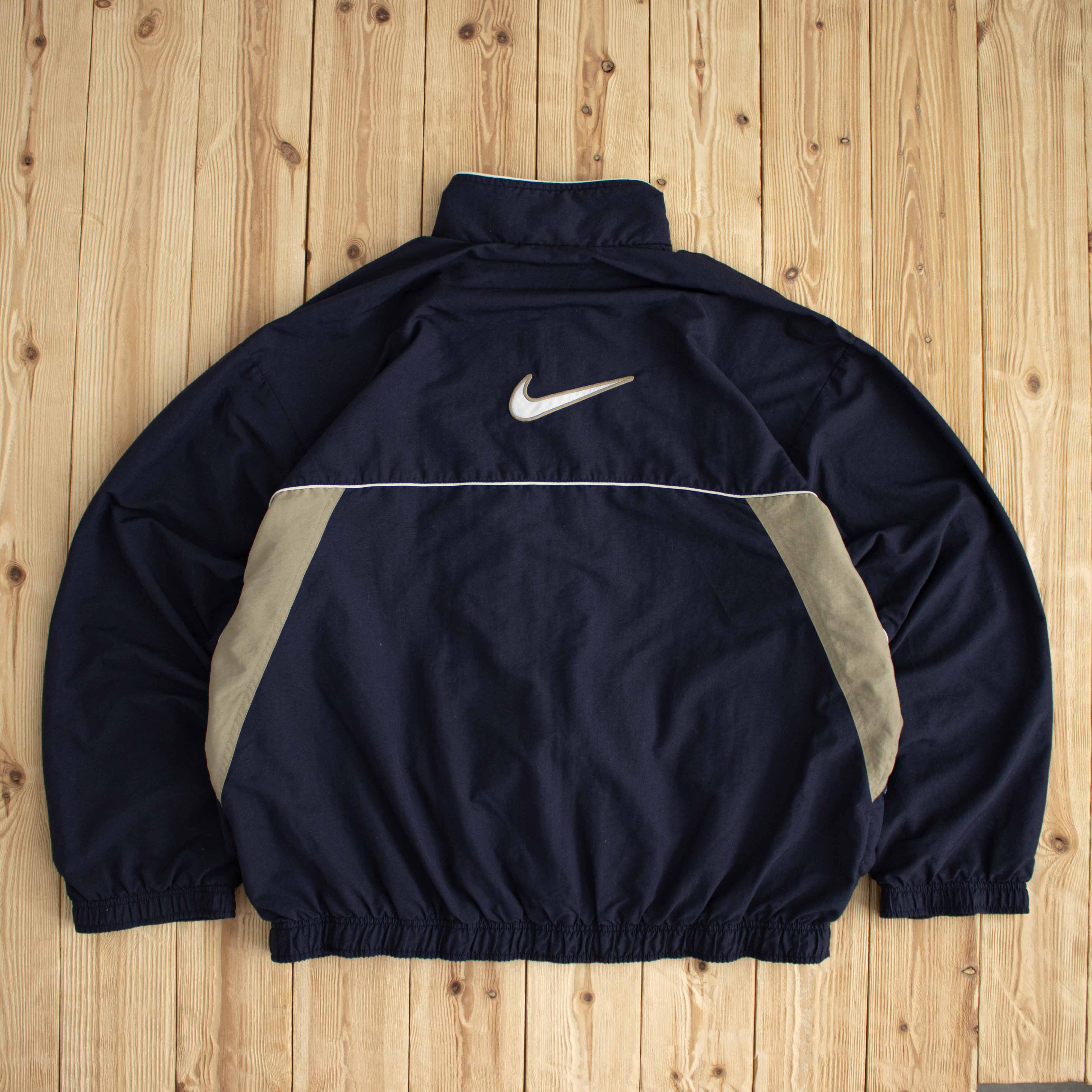 (XL) Nike Swoosh Vintage Embroidered Jacket Blue