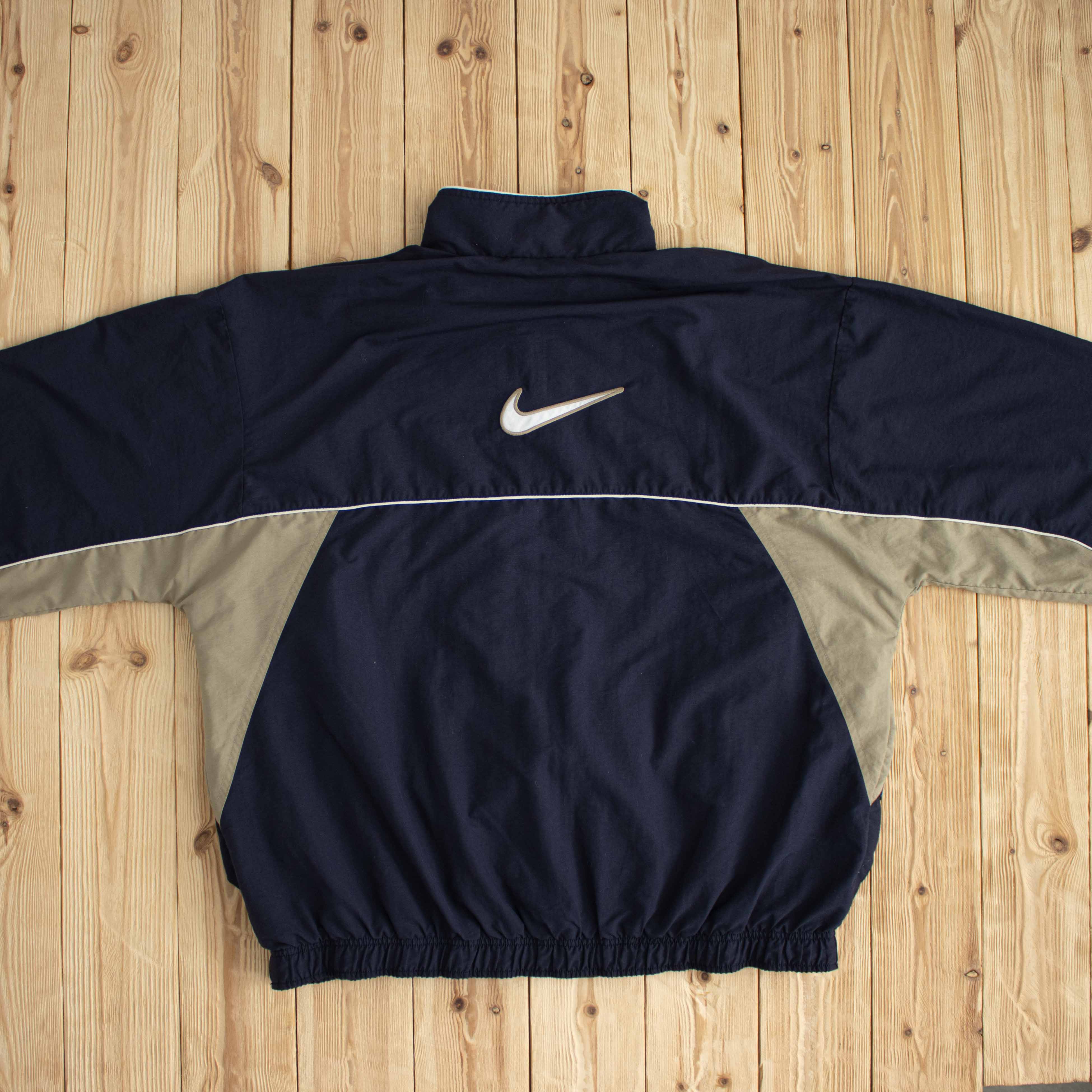 (XL) Nike Swoosh Vintage Embroidered Jacket Blue