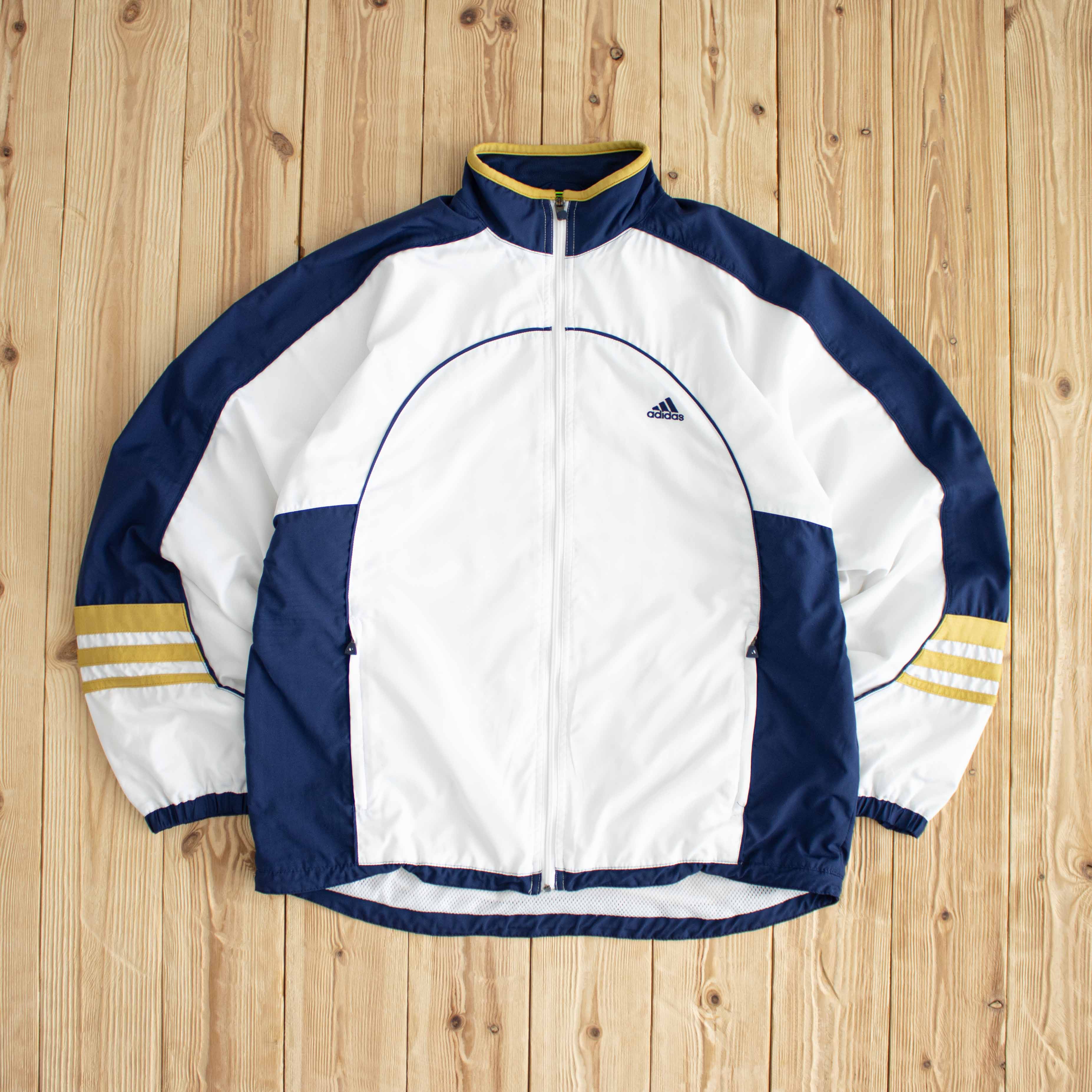 (M) Adidas Vintage Embroidered Jacket White