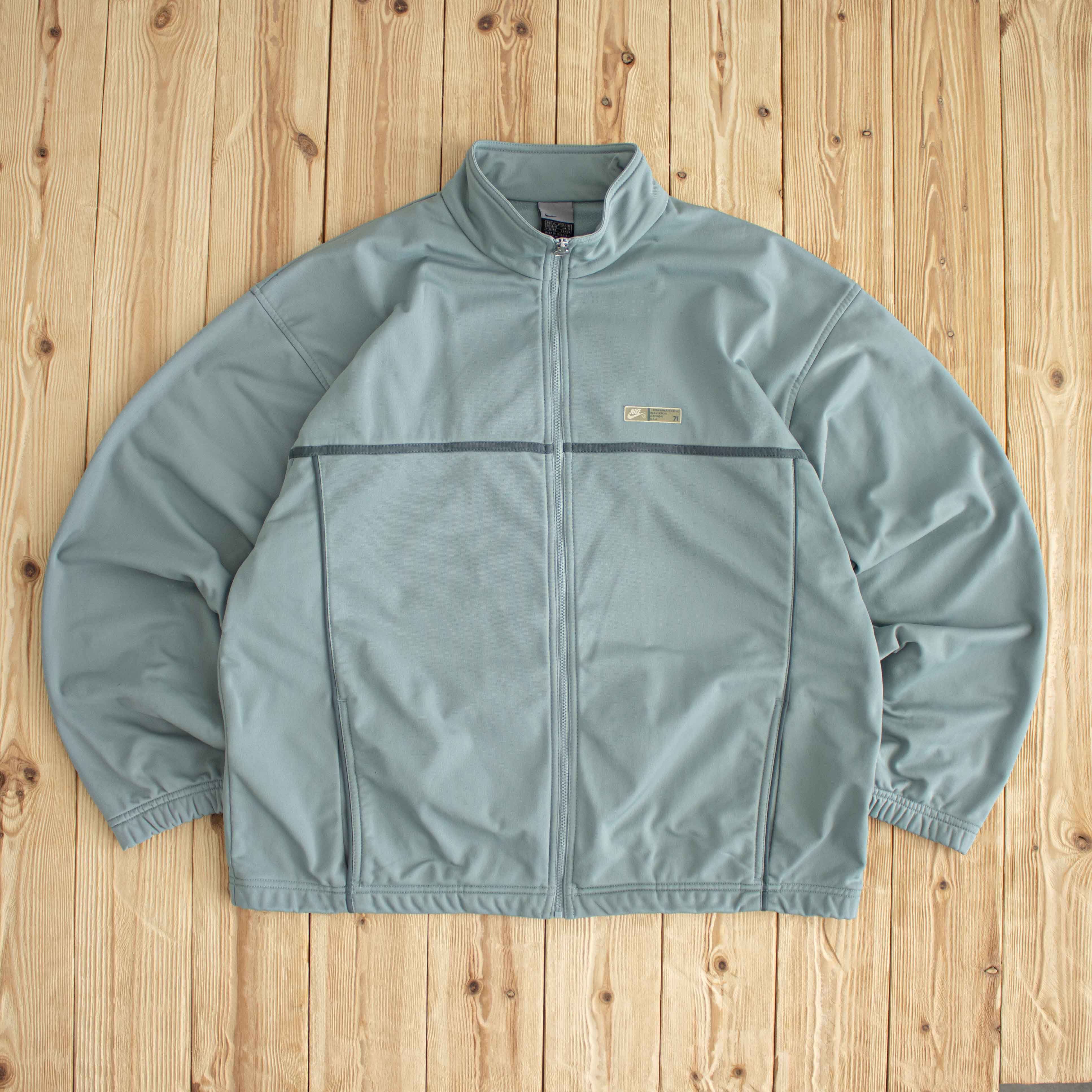 (L/XL) Nike Oregon Vintage Embroidered Full-Zip Sweatshirt Green