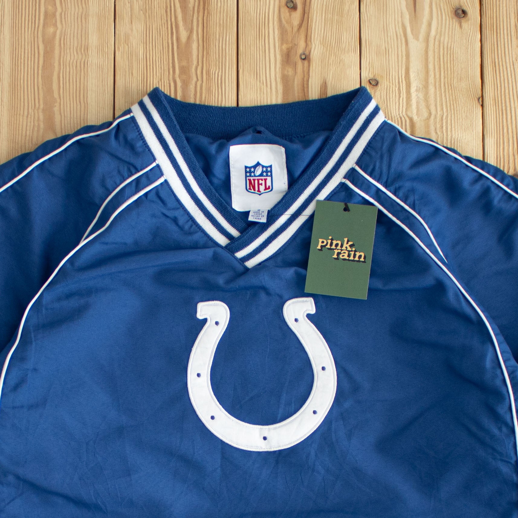 (M) NFL Indianapolis Colts Vintage Embroidered Windbreaker Blue