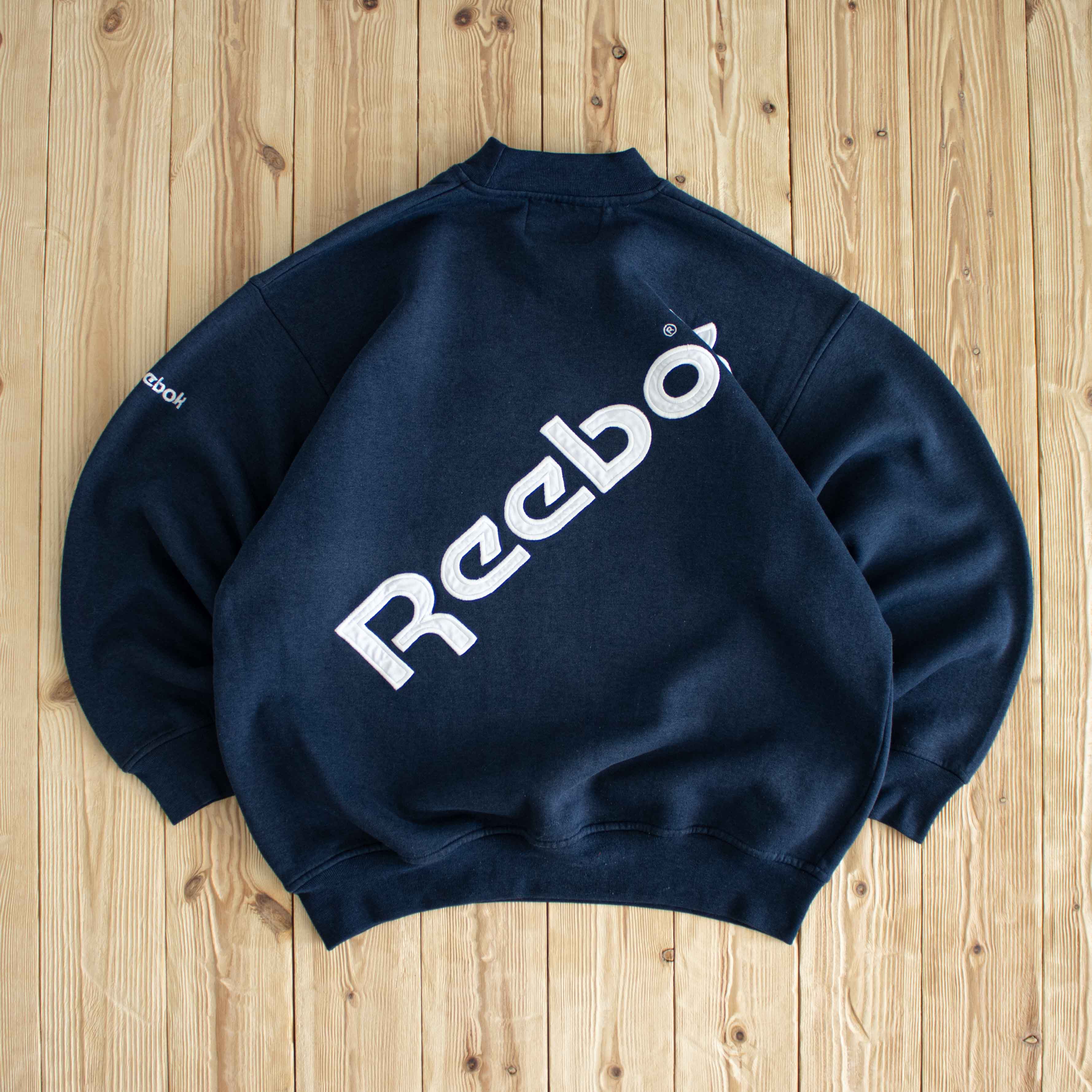 (L) Reebok Vintage Embroidered Sweatshirt Blue
