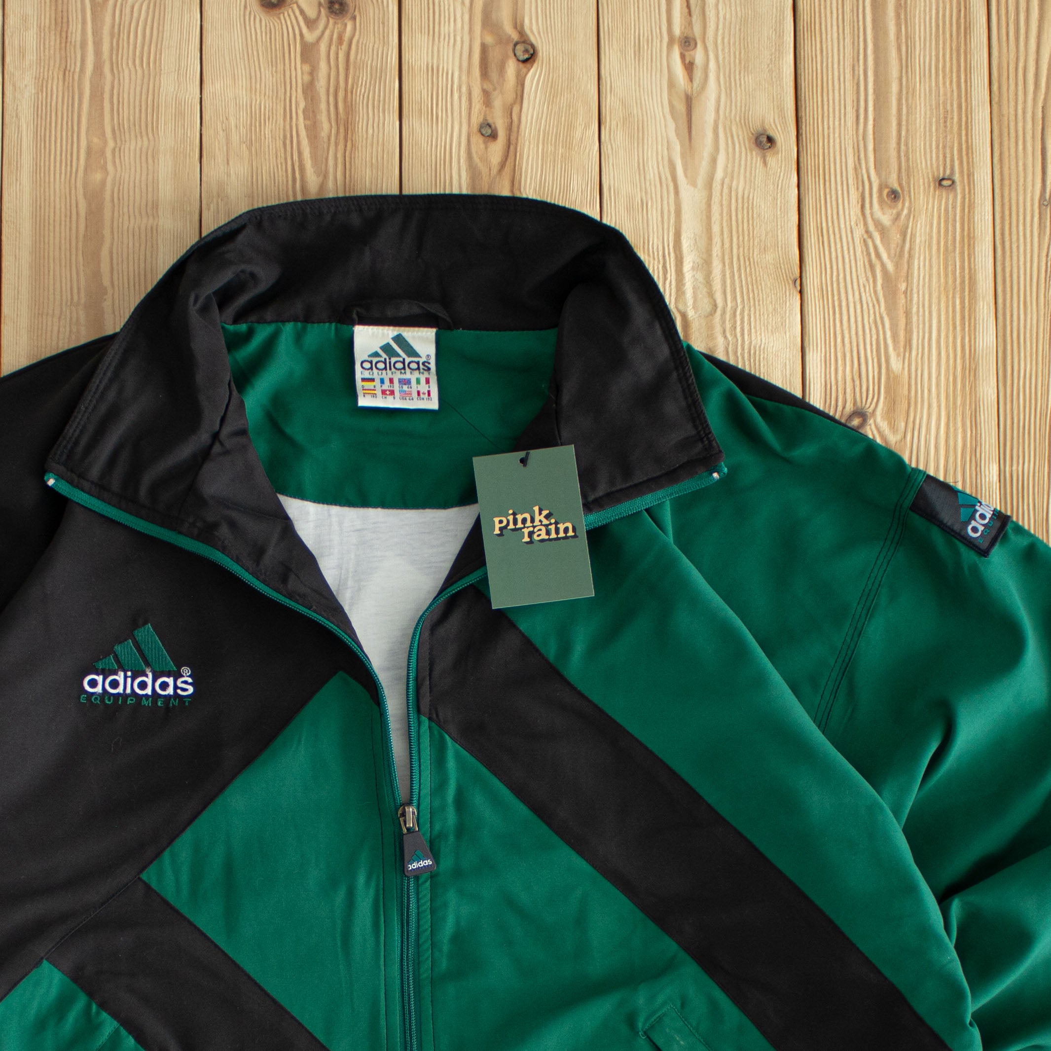 (XL) Adidas Equipment Vintage Embroidered Jacket Black/Green